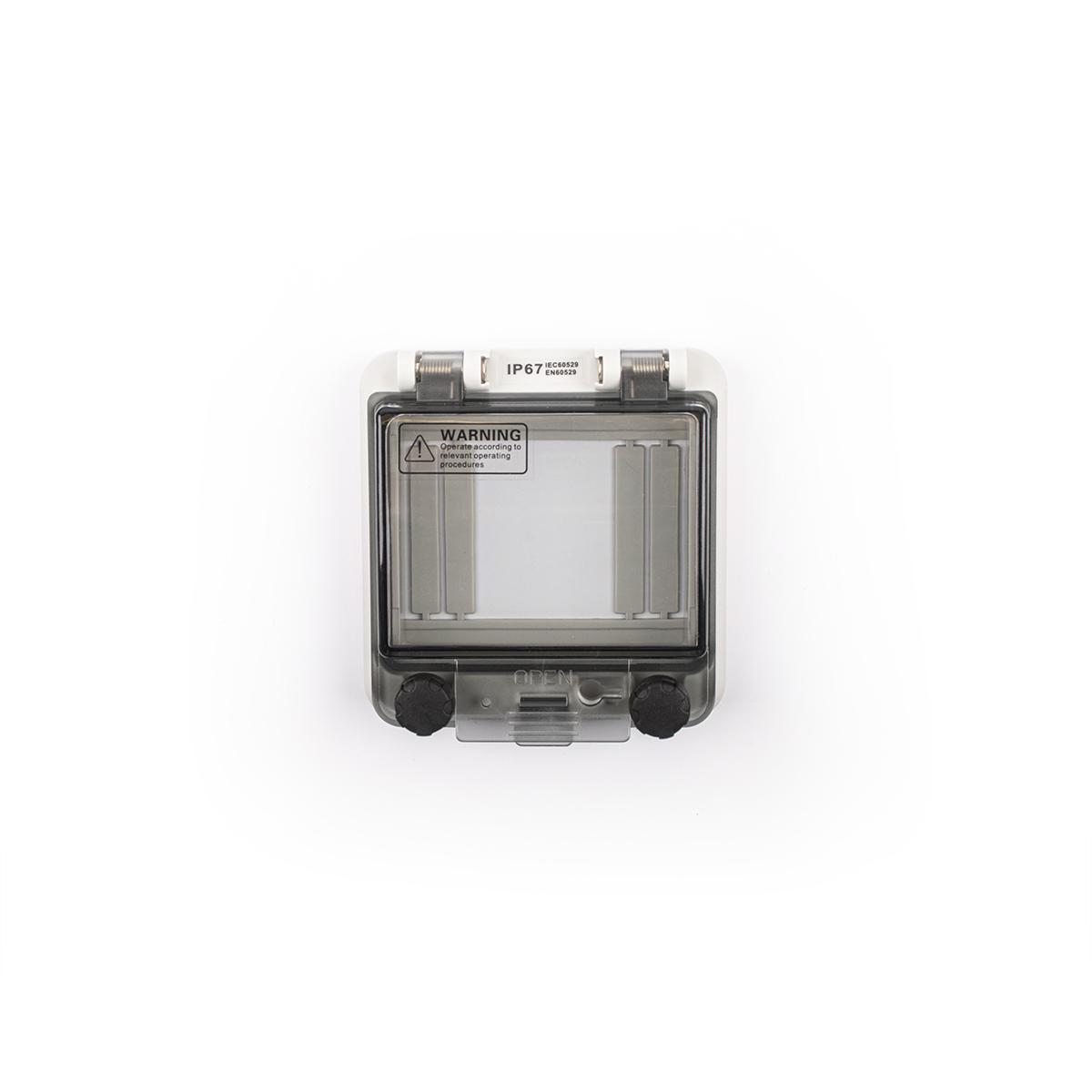 Klappdeckel 4-Modul mit Schutzkorb Tiefe 5mm, IP67