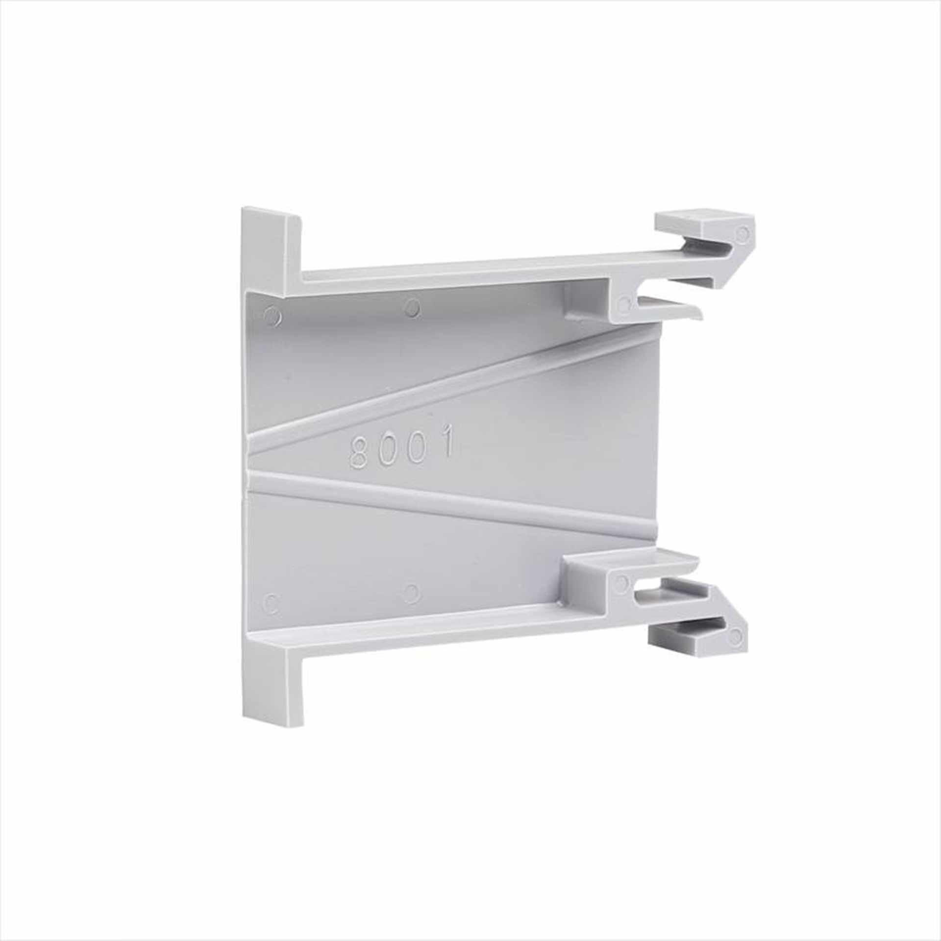 Trägerstück PVC-Platten, Montage auf DIN- Schiene, zur Stabilisierung und Abstützung der Abdeckpl.