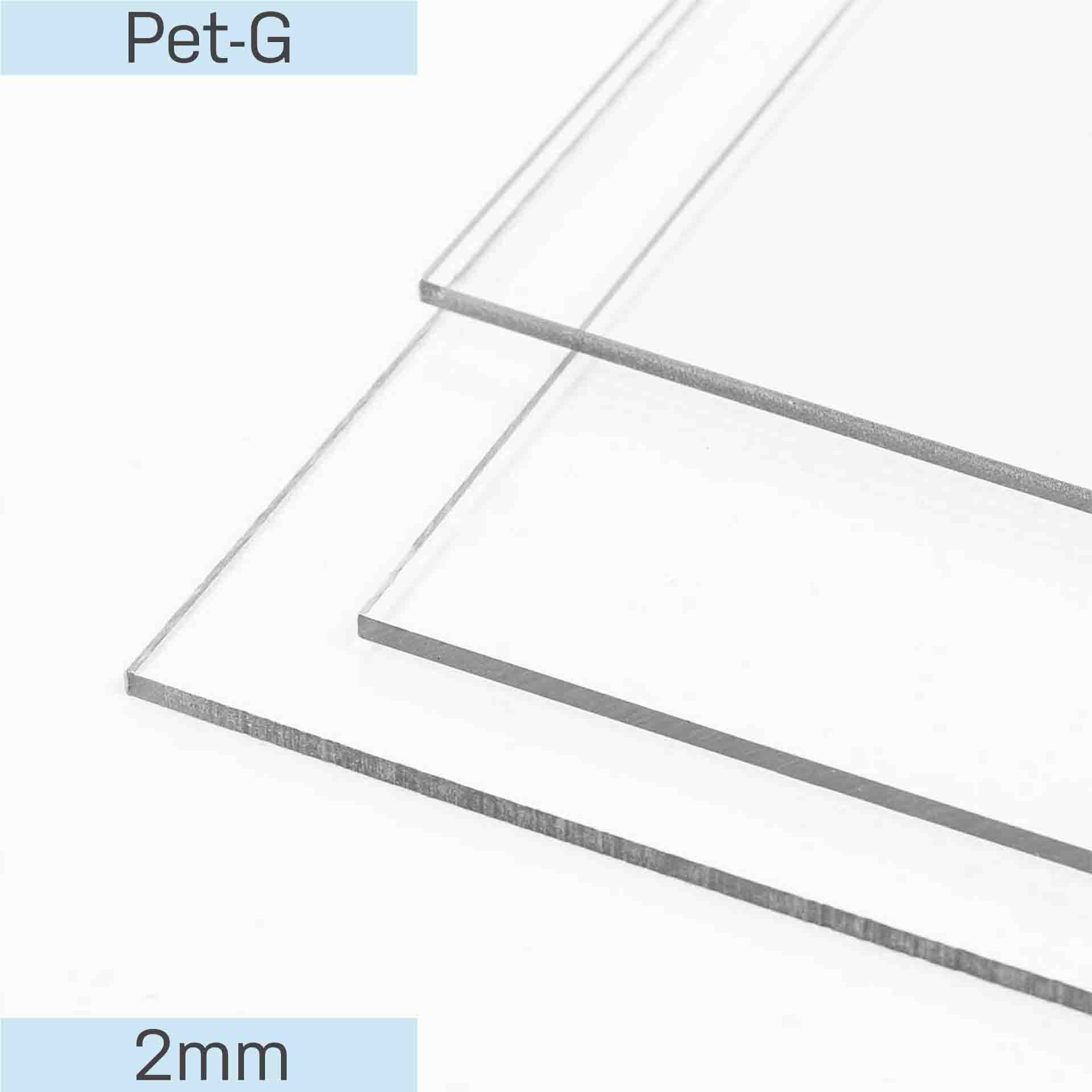 PET-G Abdeckplatte transparent, 2050x1250x2mm, Halogenfrei, beidseitig Schutzfolie, 2.57 m²
