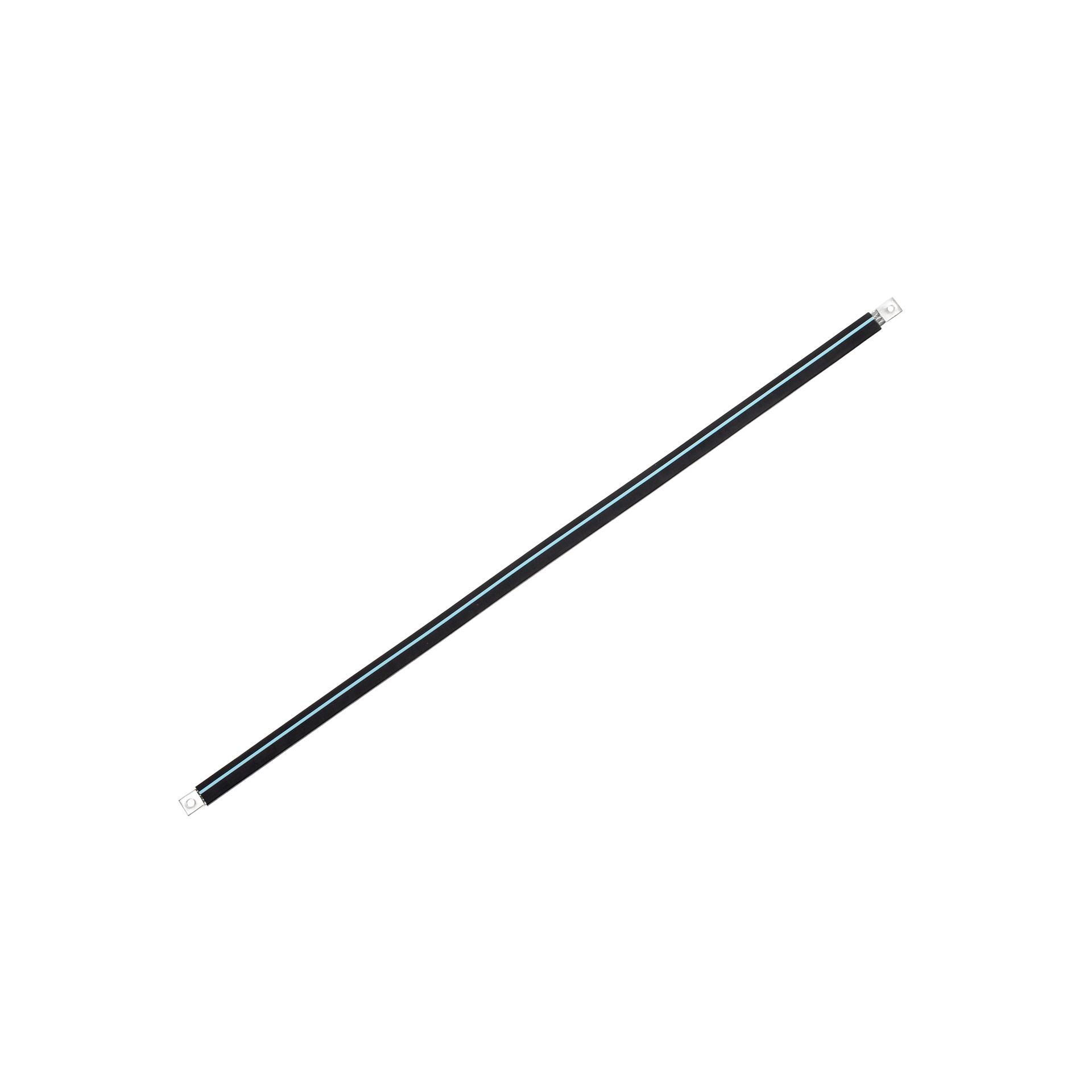 Isolierte Anschlusslasche aus Kupfergeflecht verzinnt "L:730mm" 50mm2, 250A, 2x M10, Halogenfrei