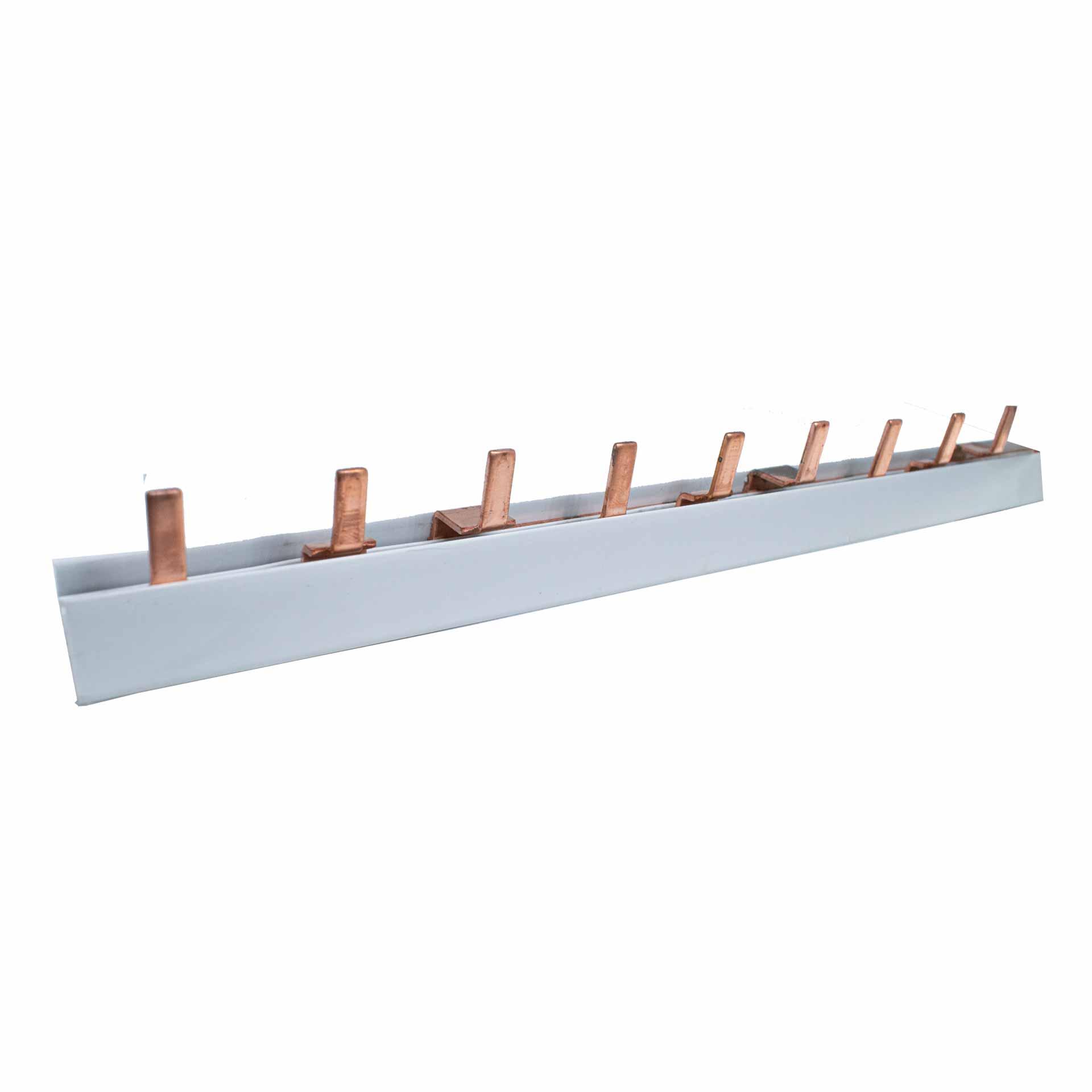 Isolierte Pin-Phasenschiene 10 mm², 63A, 1m,  P-P= 17.8 / 18 mm (L1, H1, L2, H1, L3, H1...)