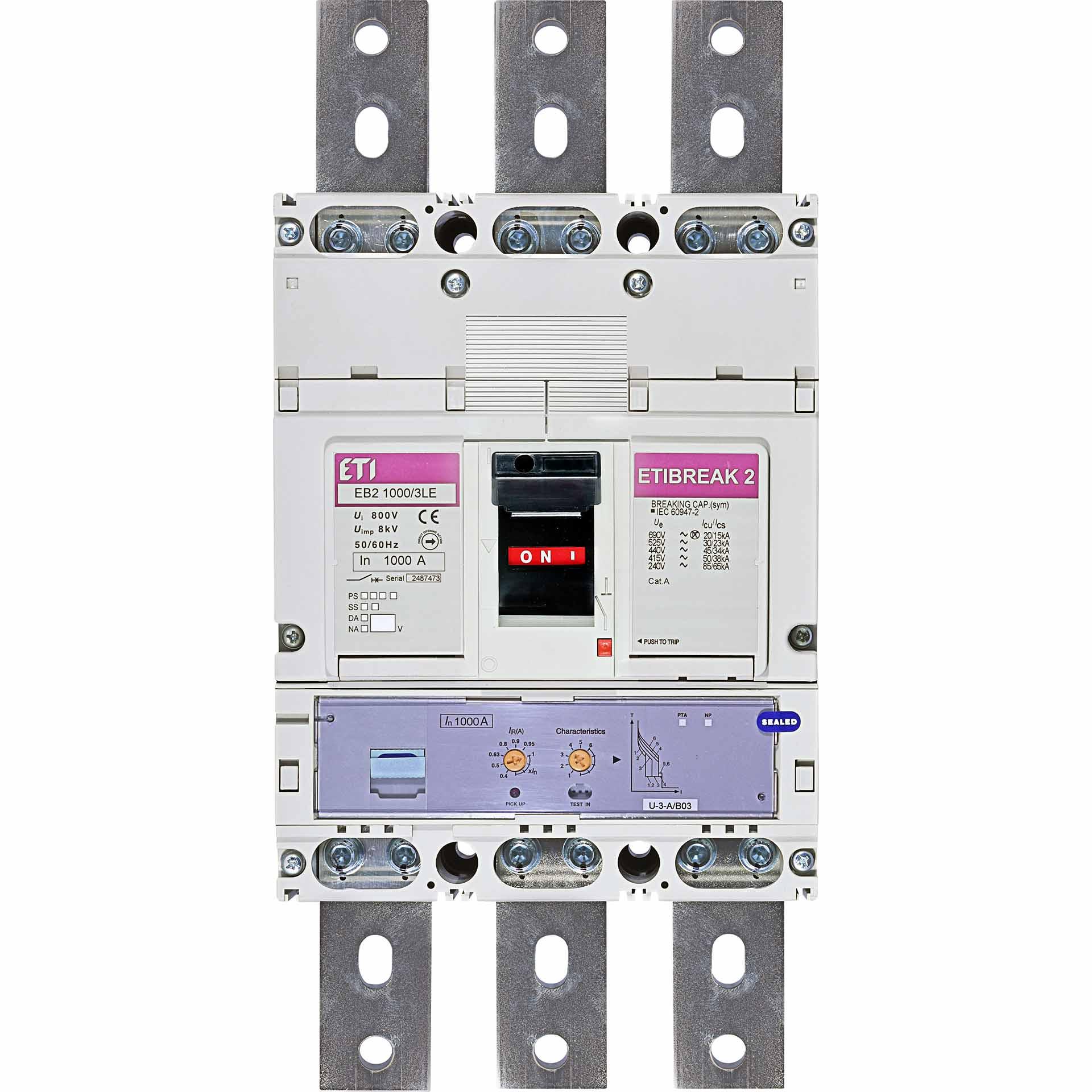 Leistungsschalter EB2 1000/3LE 1000A, Icu 50kA / Ics 38kA