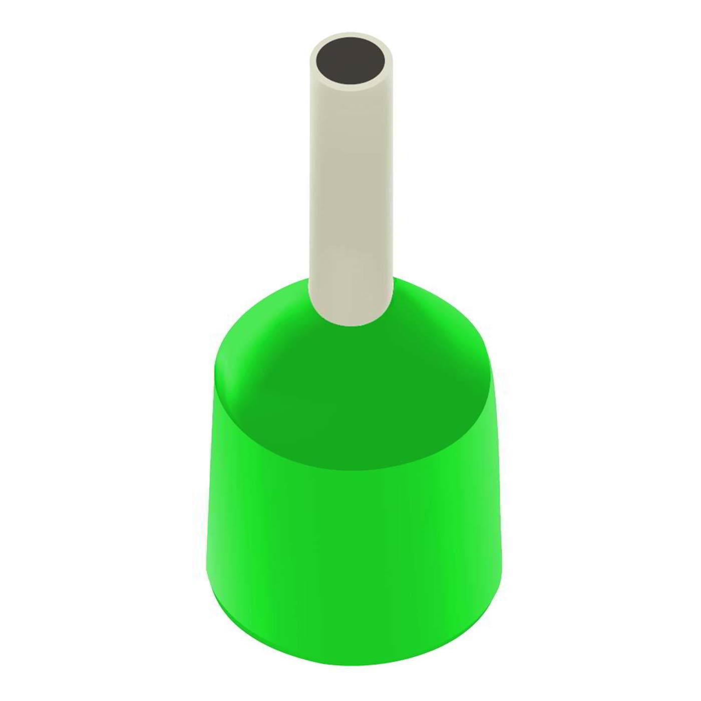 Aderendhülsen für kurzschlusssichere Leitungen (TE) grün / 6mm² / 12mm