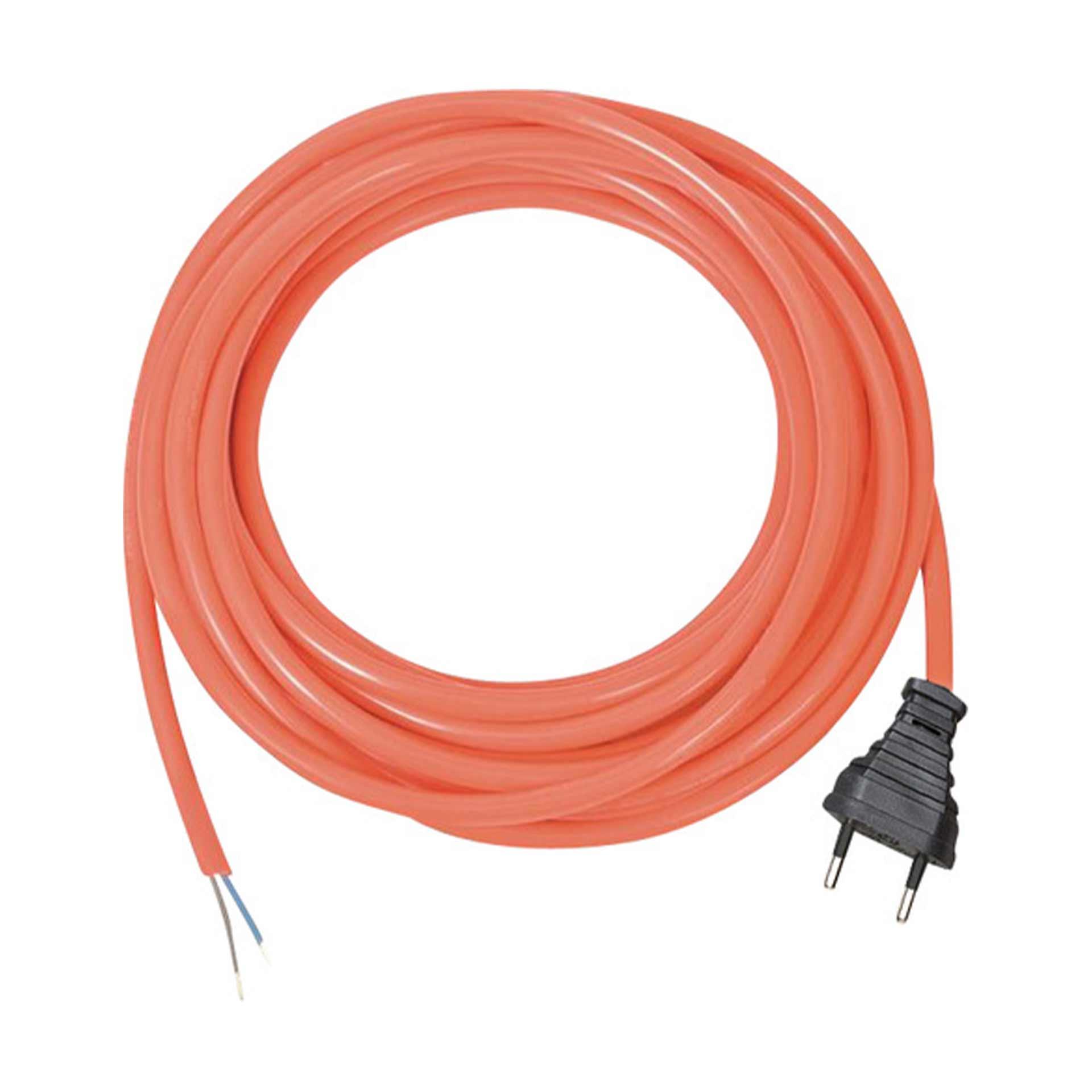 Anschlusskabel *CH* BQ lose 15m H05BQ-F 2X1.0 orange,10cm abgemantelt