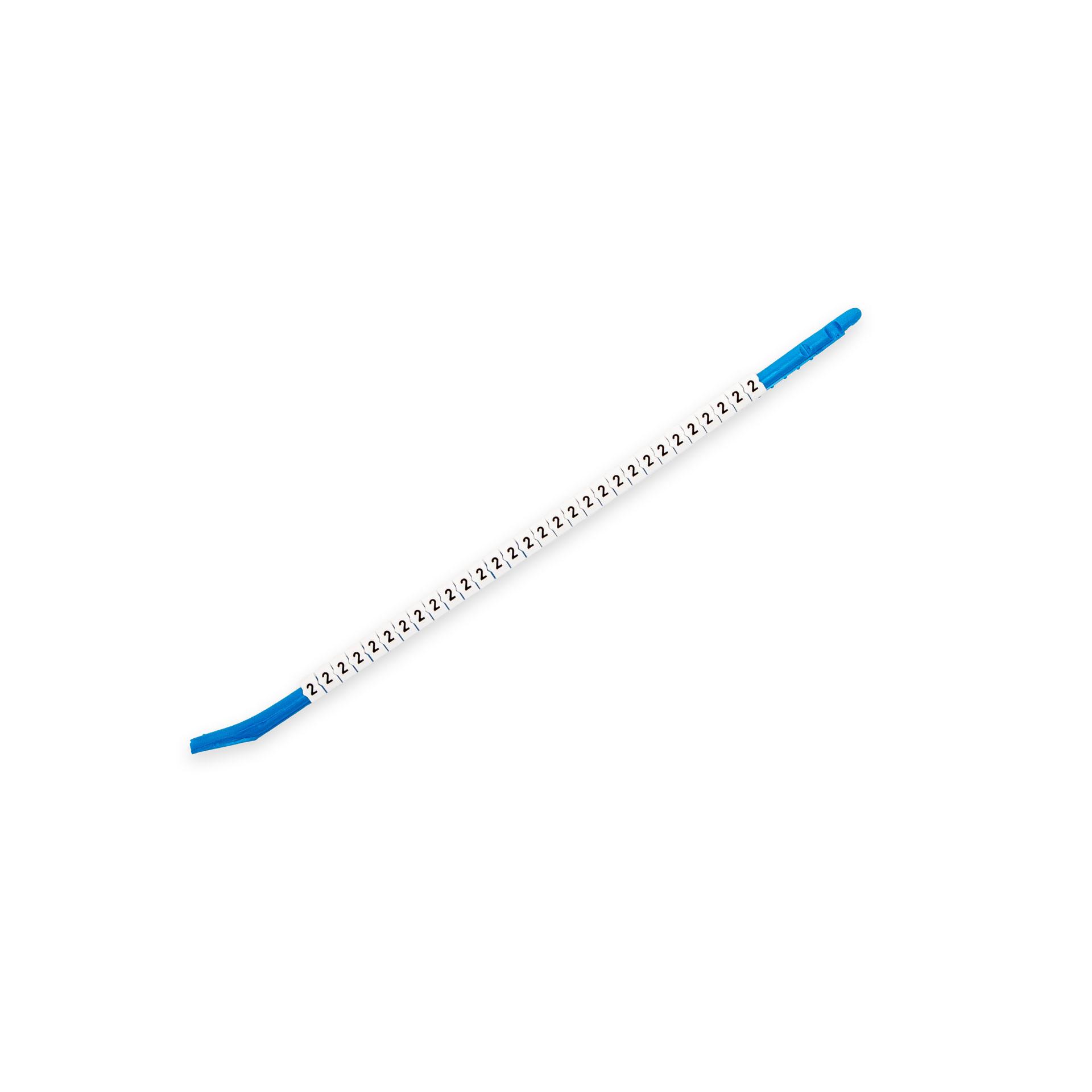 Markiertüllen "2", 4 - 6mm2, weiss, VPE à 300 Stück