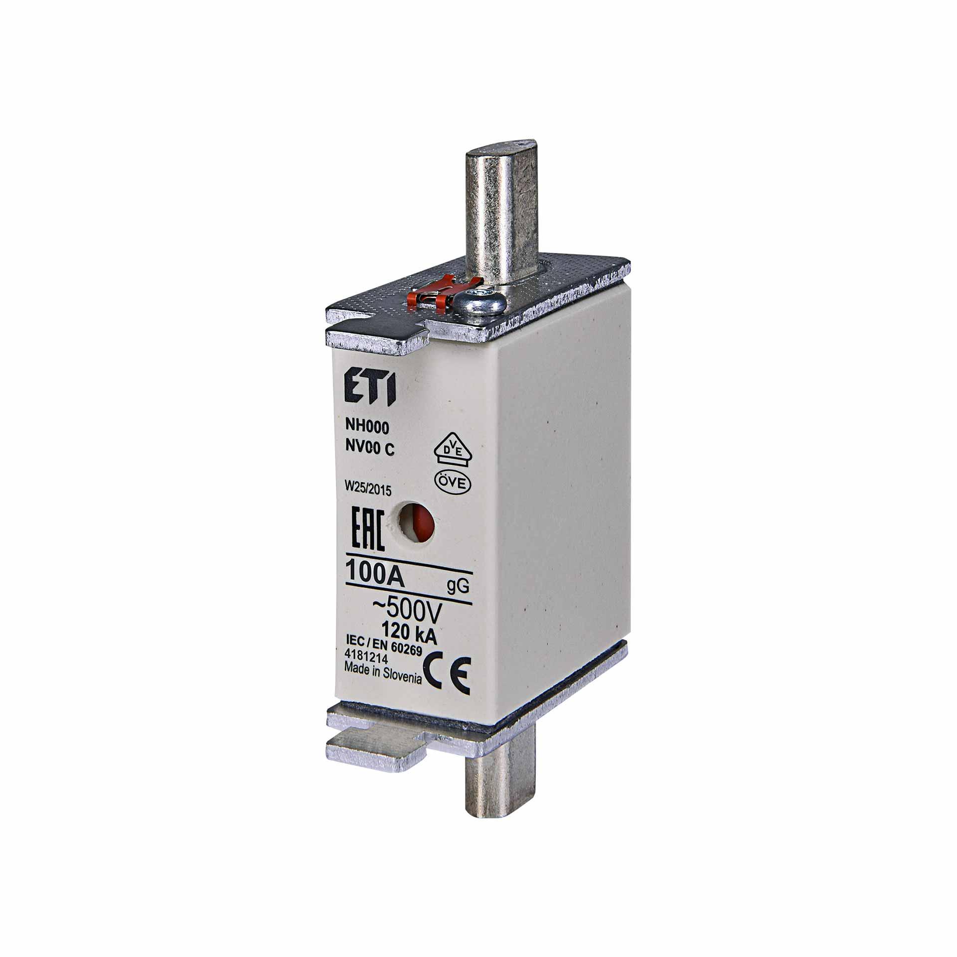 NH-Sicherung Gr. 000 100A, Charakteristik gL-gG 500V