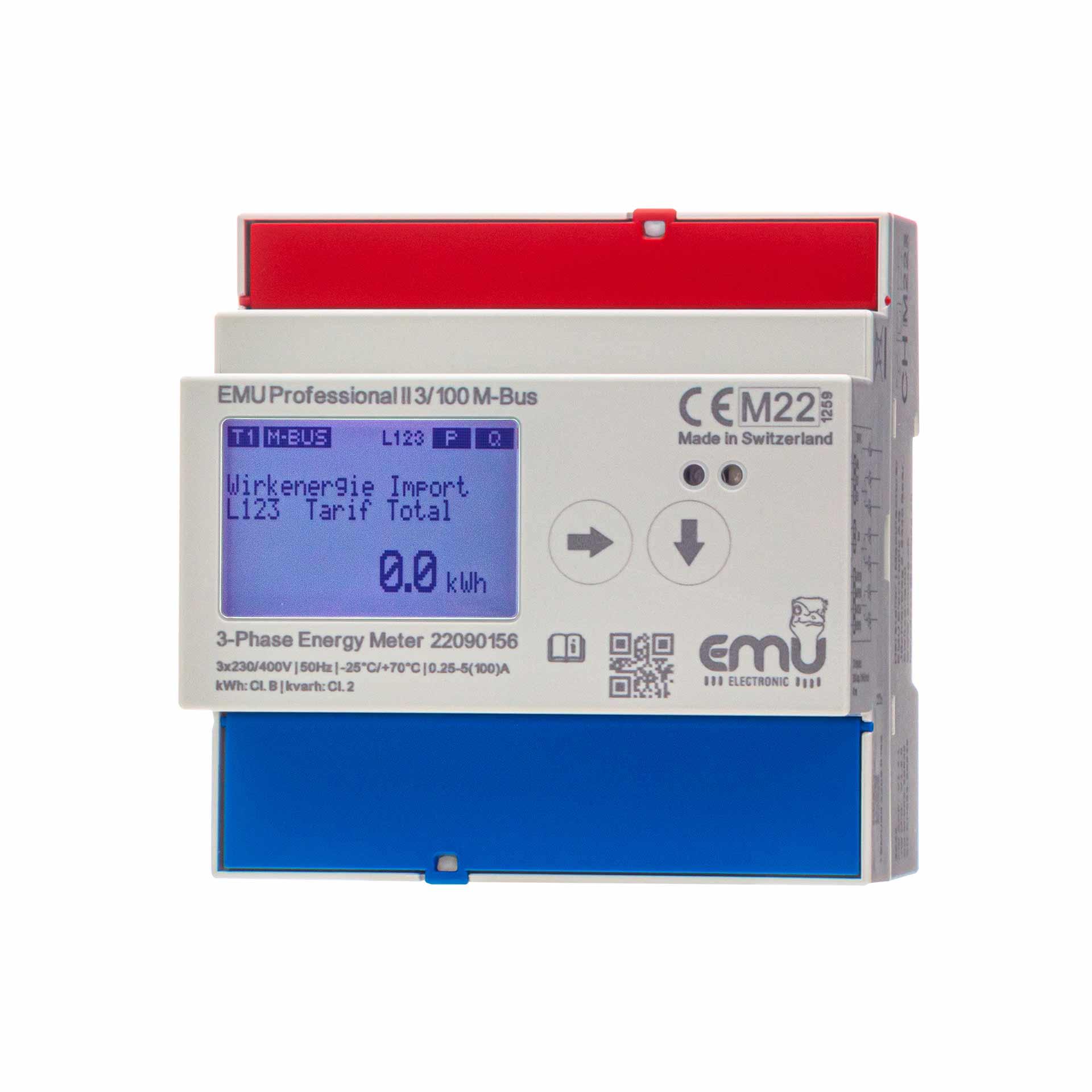 Energiezähler EMU Professional II 3/100, M-Bus, MID B+D Zulassung, 100A Direktmessung 3PN