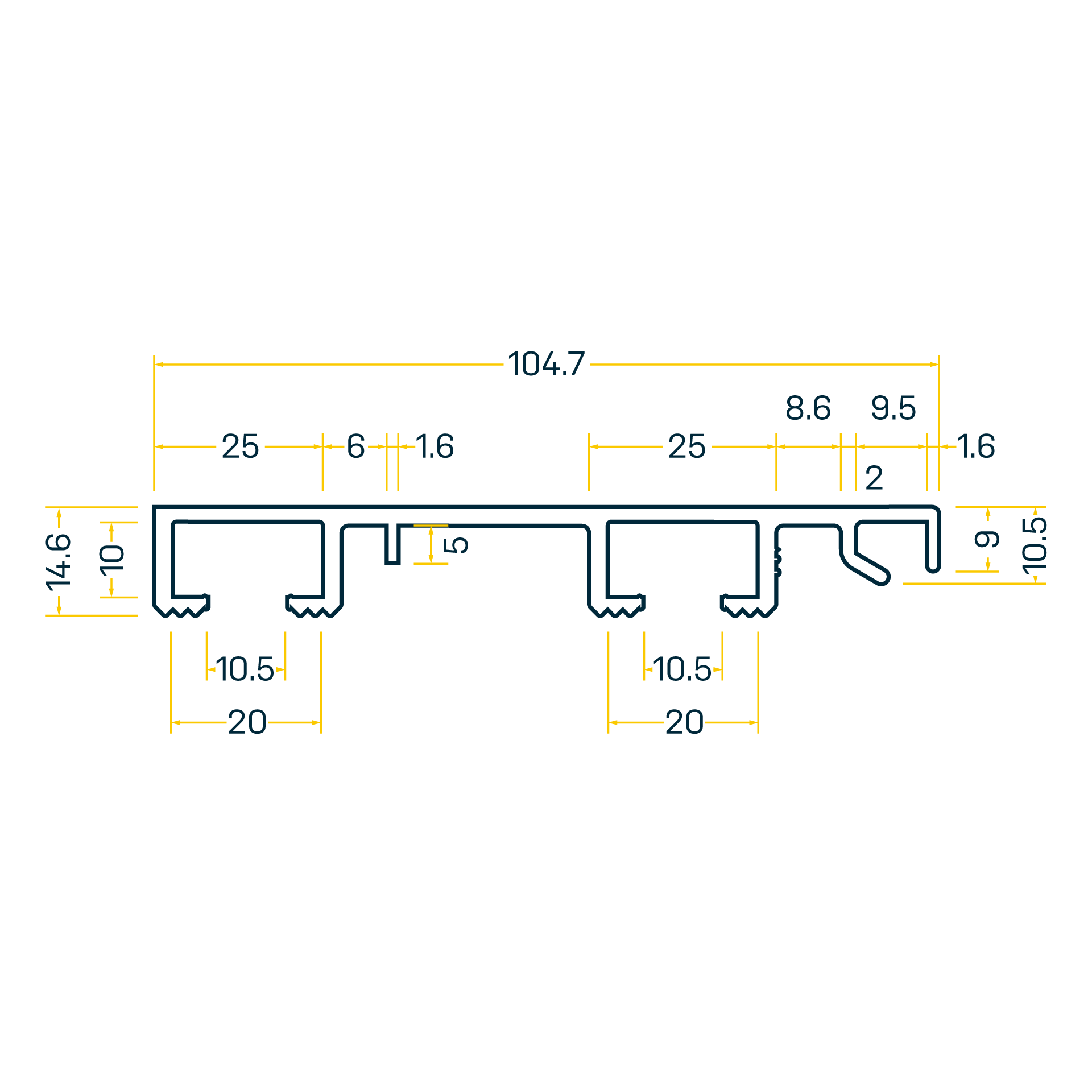 GA289 Seitenprofil SP.104.7_7mm 