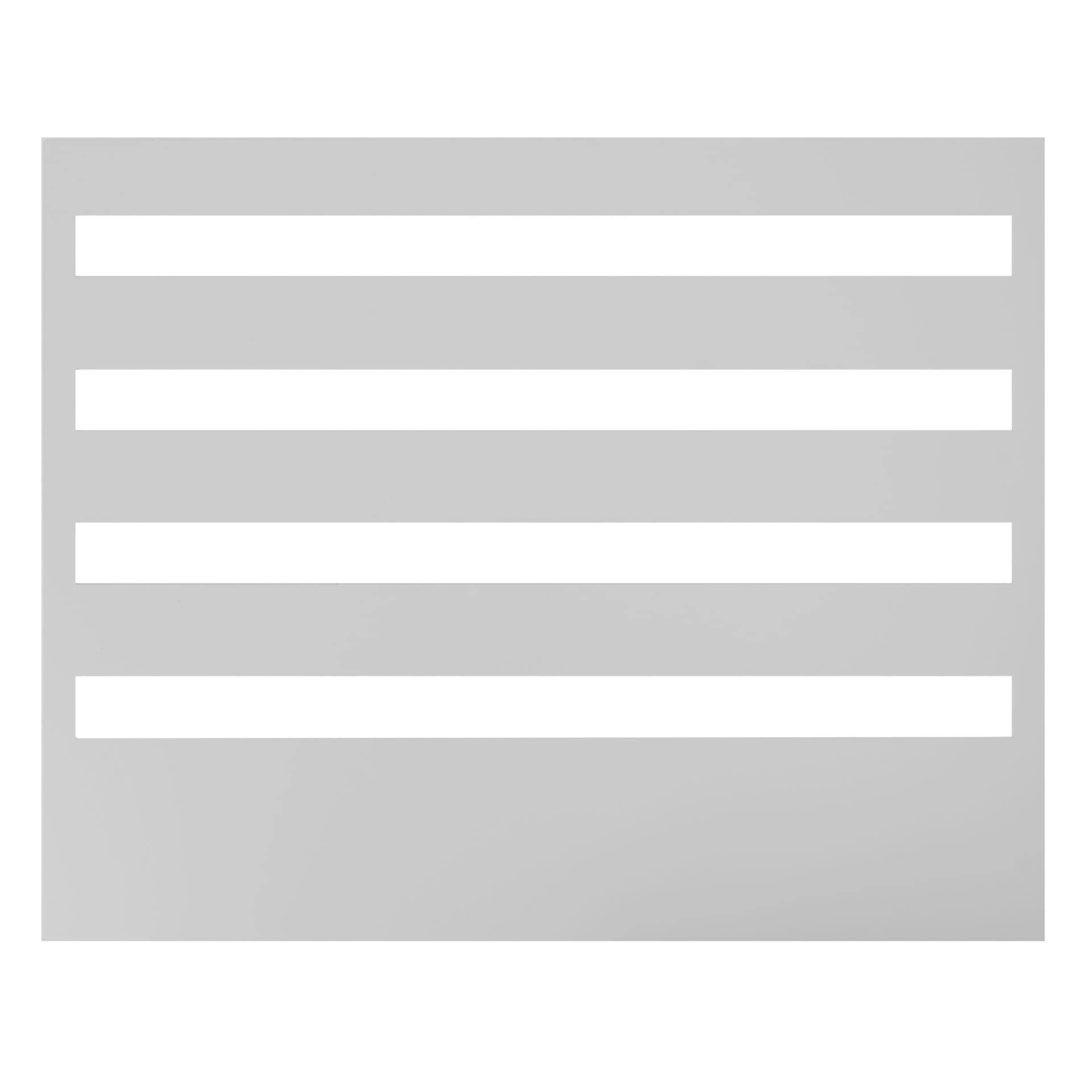 Abdeckplatte mit 4 Ausschnitten, 750x600x4mm, Polystyrol 7035 lichtgrau, halogenfrei