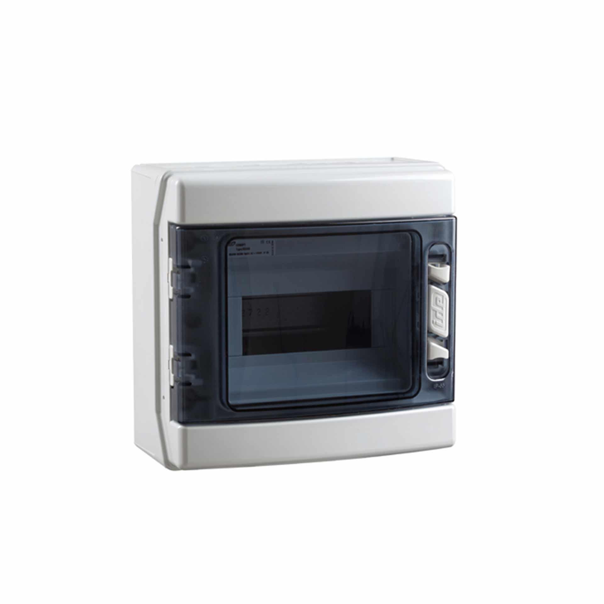 Aufputzverteiler "CDN8PT/RR" mit transparenter Tür, IP65, 1x8 Modul (8M)