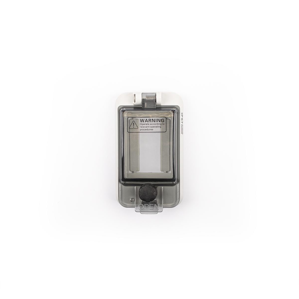 Klappdeckel 2-Modul mit Schutzkorb Tiefe 5mm, IP67