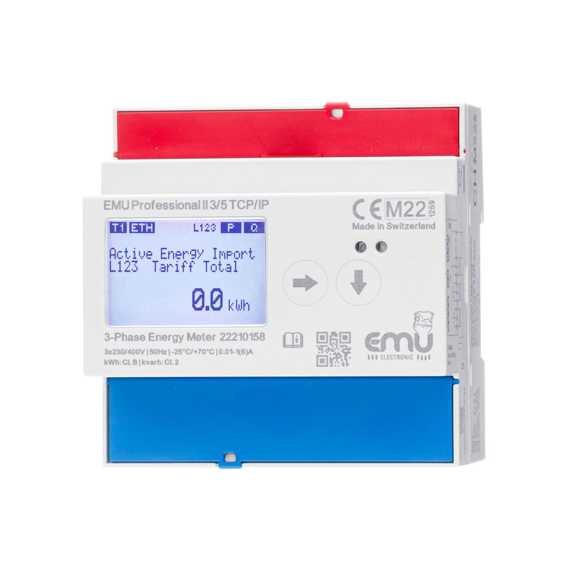 Energiezähler EMU Professional II 3/5, TCP/IP LP , MID B+D und PTB-A 50.7 Zulassung, 3PN