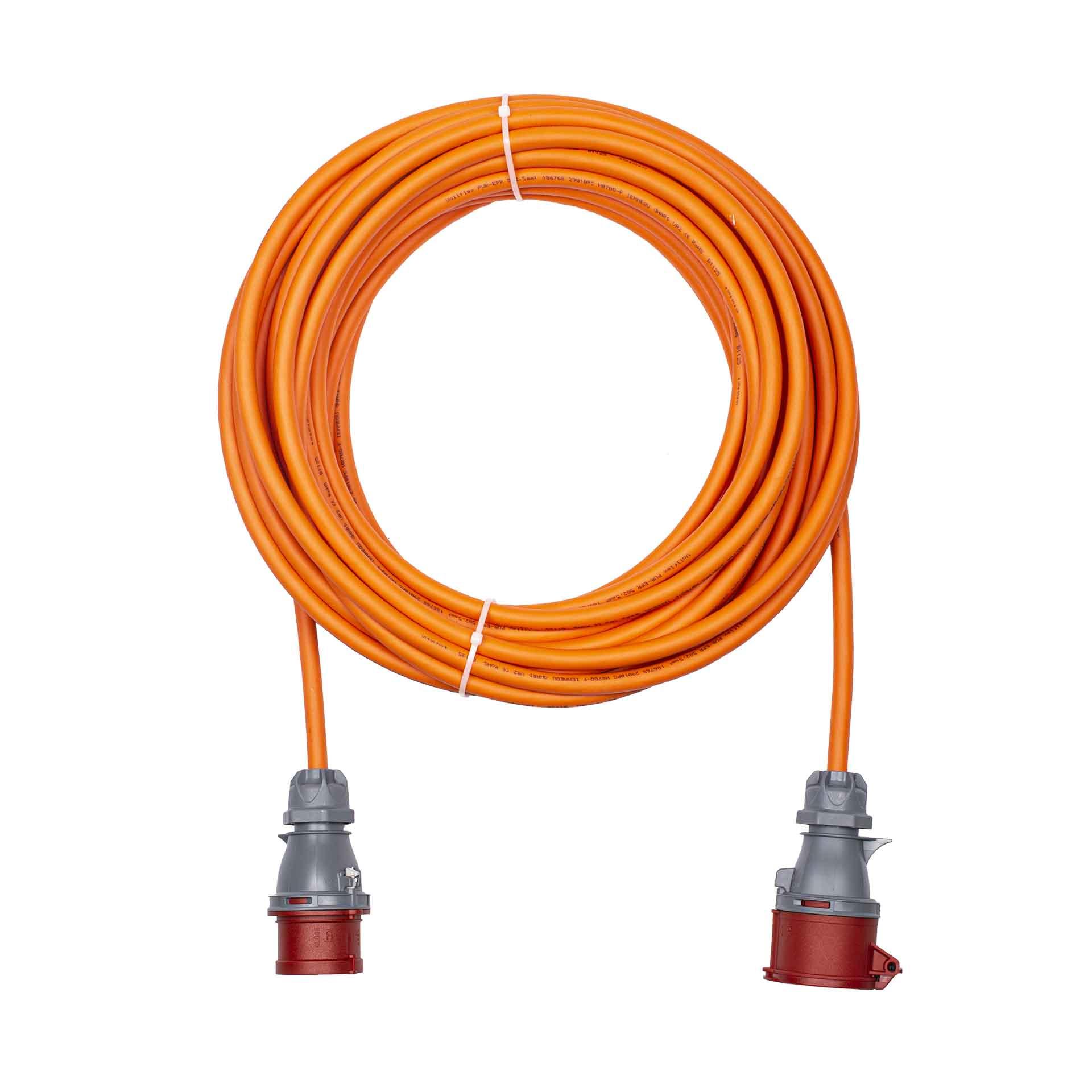 CEE Verlängerungskabel 32A, 5P, 6h, IP44, 20 Meter G-PUR 5x6mm²