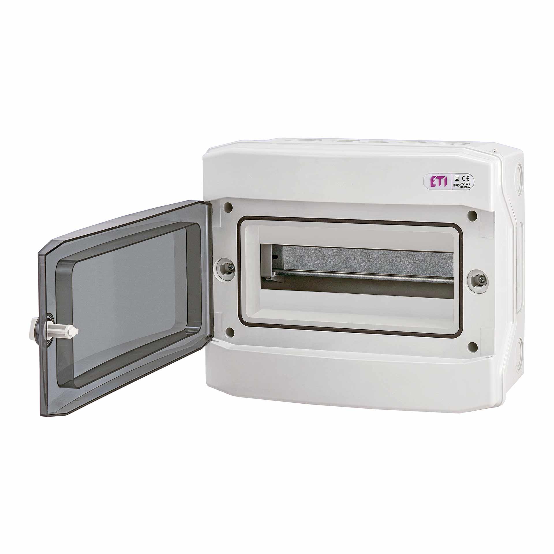 Aufputzverteiler "ECH" mit transparenter Tür, IP65, 1x12 Modul (12M)