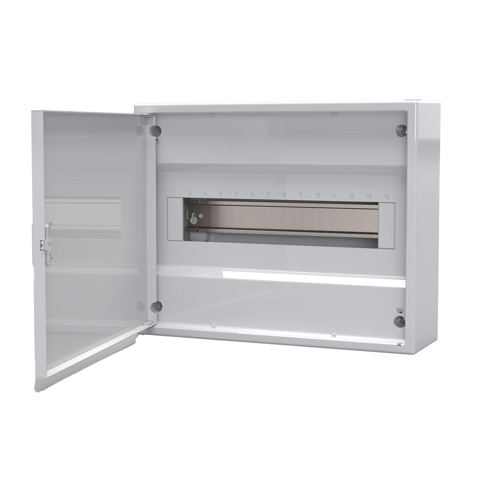 Aufputzverteiler mit Metalltür"ACT-12M", IP40, 1x12 Modul (12M)