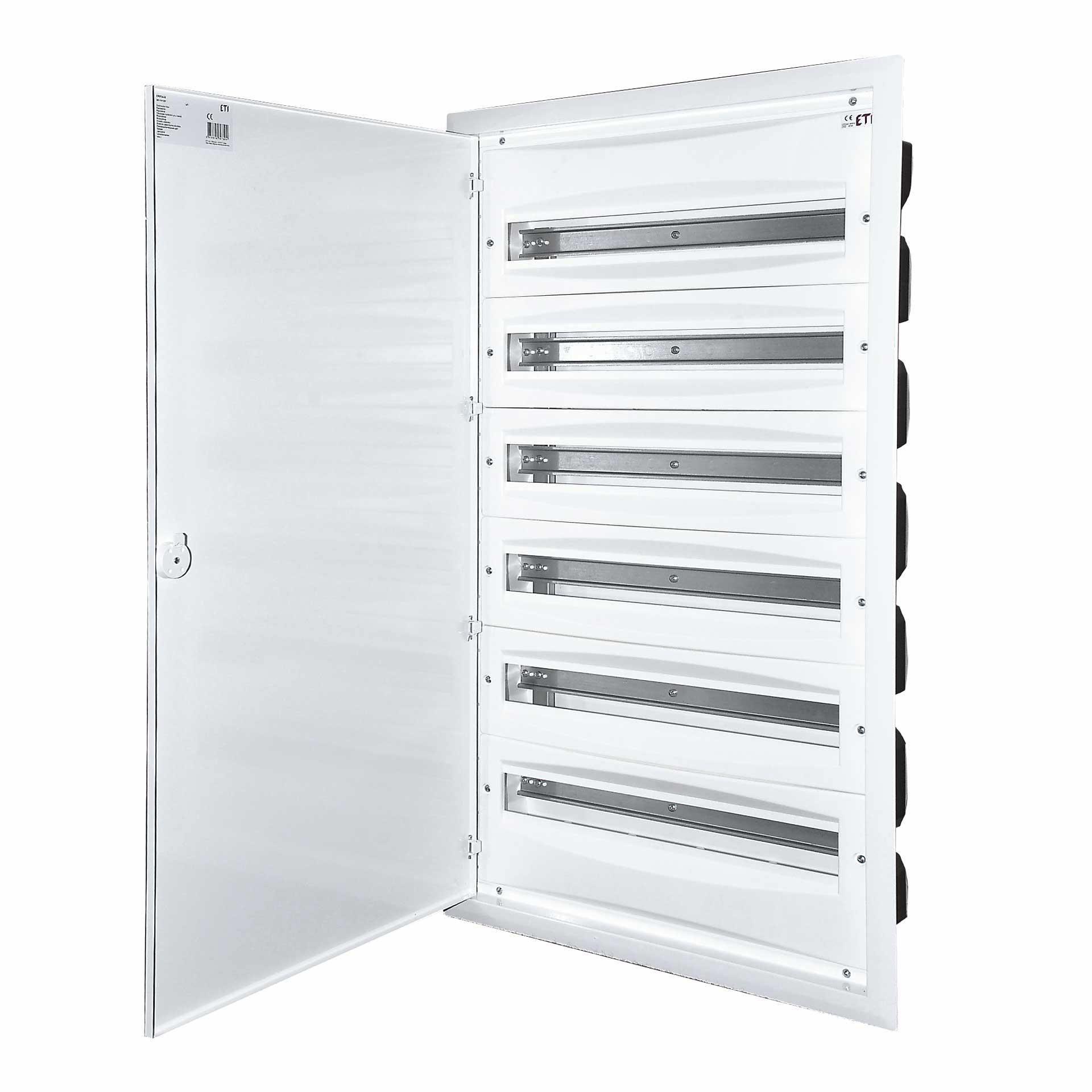 Unterputzverteiler mit weisser Metalltür "ERP 24-6", 6x24 Modul (24M+24M+24M+24M+24M+24M)