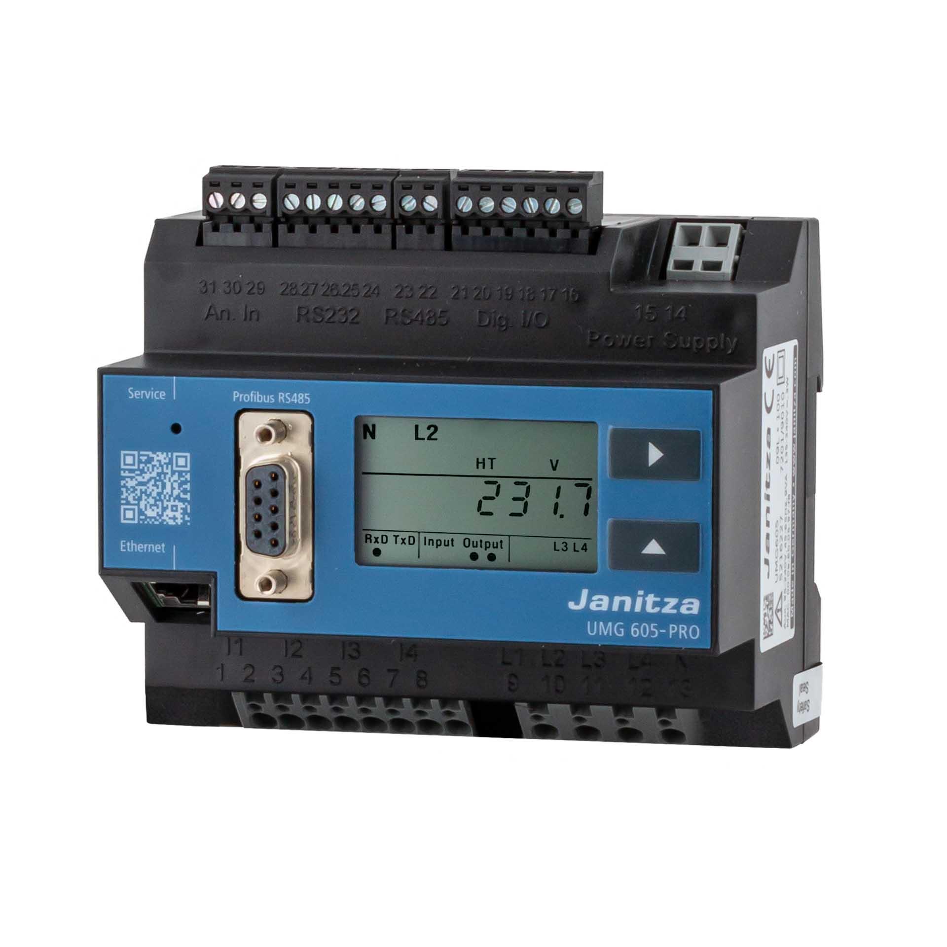 Janitza Spannungsqualitätsanalysator (Klasse S nach IEC 61000-4-30) UMG 605-PRO - 24V