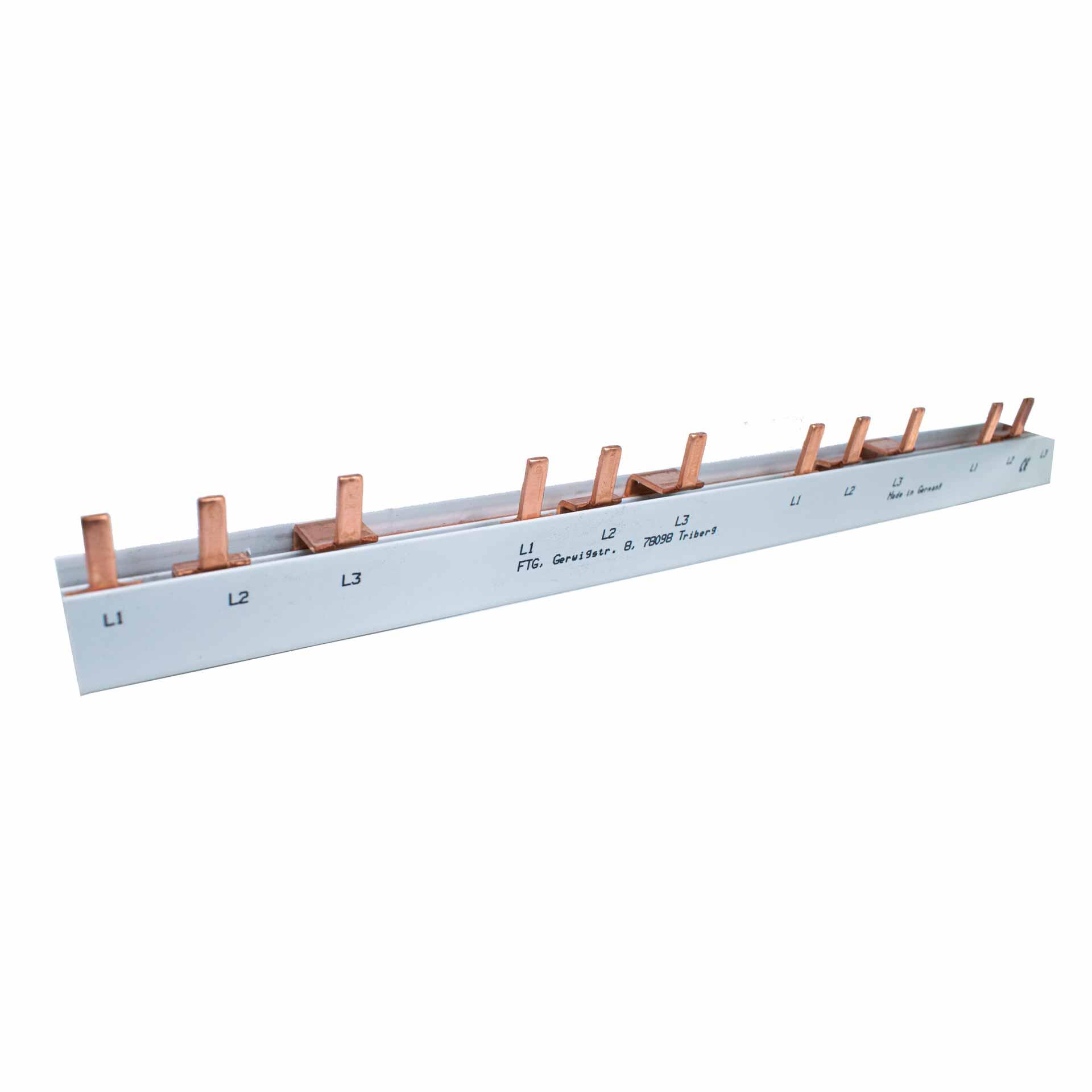 Isolierte Pin-Phasenschiene 16 mm², 80A, 0.98m,  P-P= 17.8 / 18 mm (L1, L2, L3, H2...)