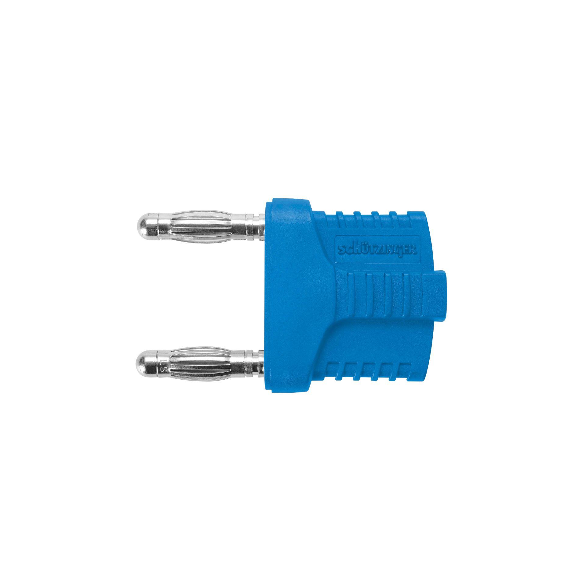 Kurzschlusstecker mit axialer Messbuchse ø 4mm, blau