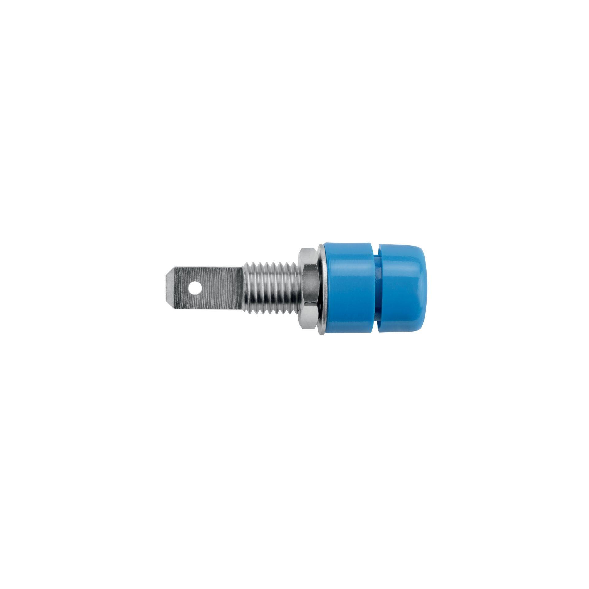 Kupplung ø 4mm mit Lötanschluss bis 2.5mm2, blau