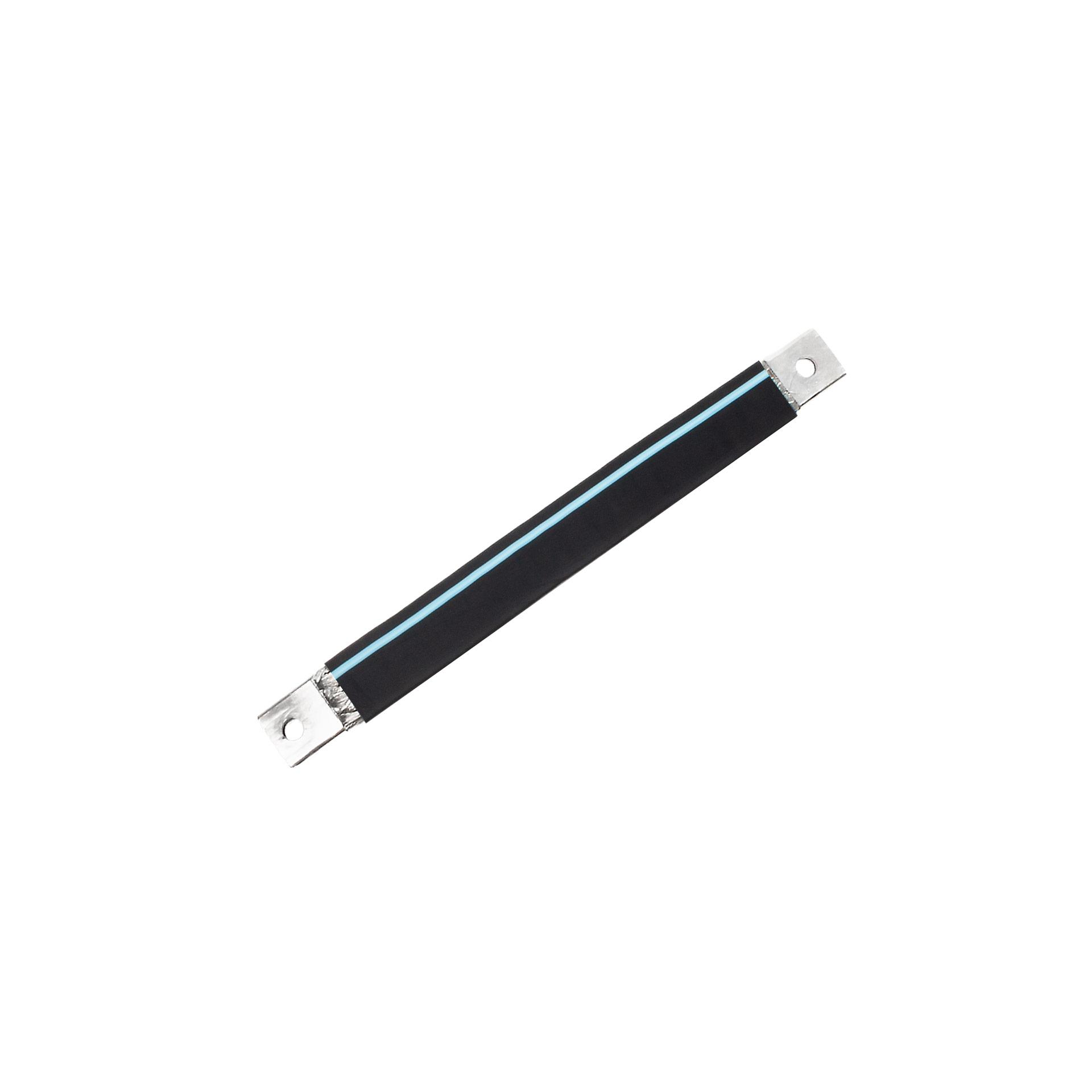 Isolierte Anschlusslasche aus Kupfergeflecht verzinnt "L:630mm" 240mm², 630A, M10 & M12, Halogenfrei