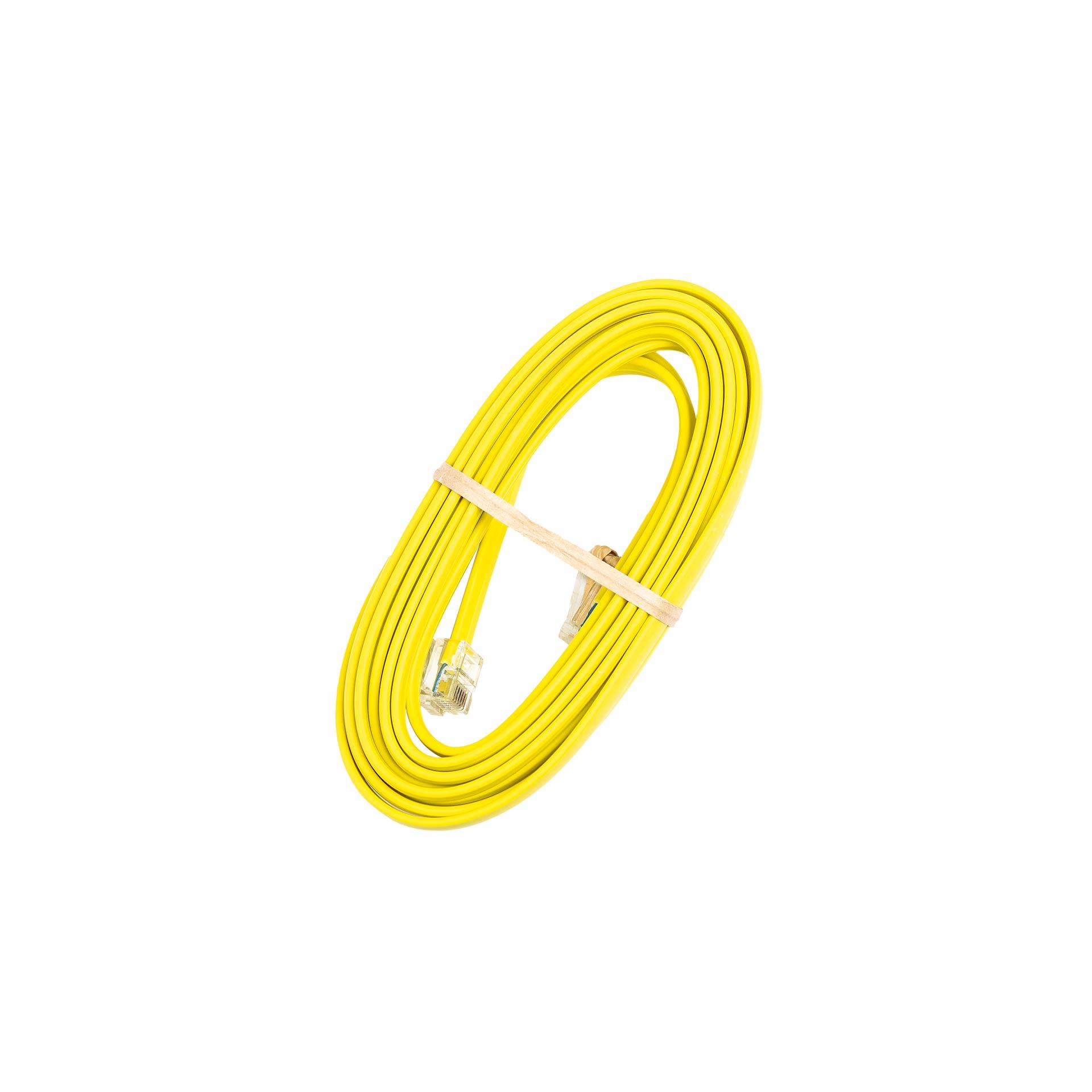 Signalkabel / Datenkabel RJ12, 6P6C, 500 mm, CCA, LSZH gelb