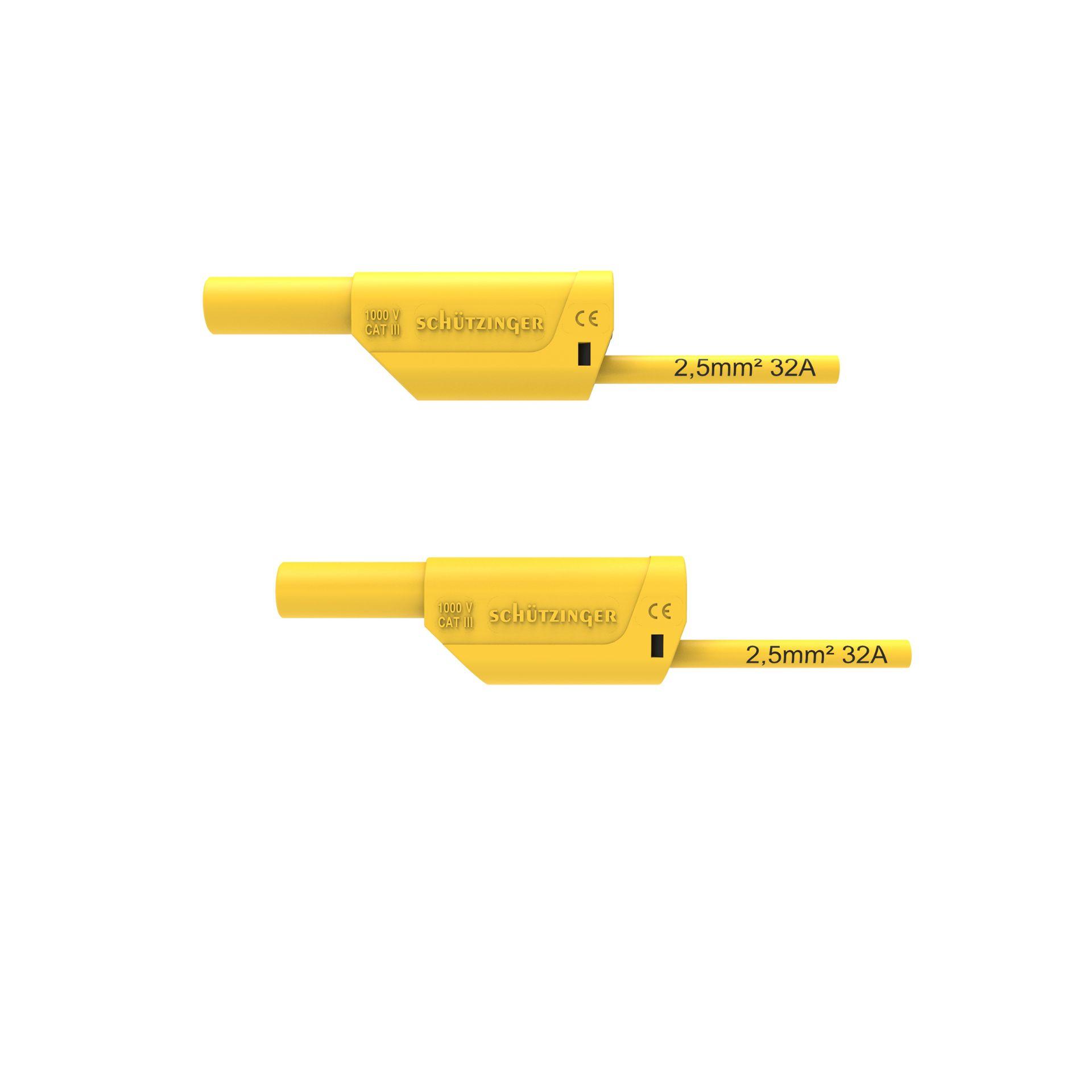 Sicherheits-Verbindungsleitung ø 4mm, 2.5mm2, 1000mm, gelb
