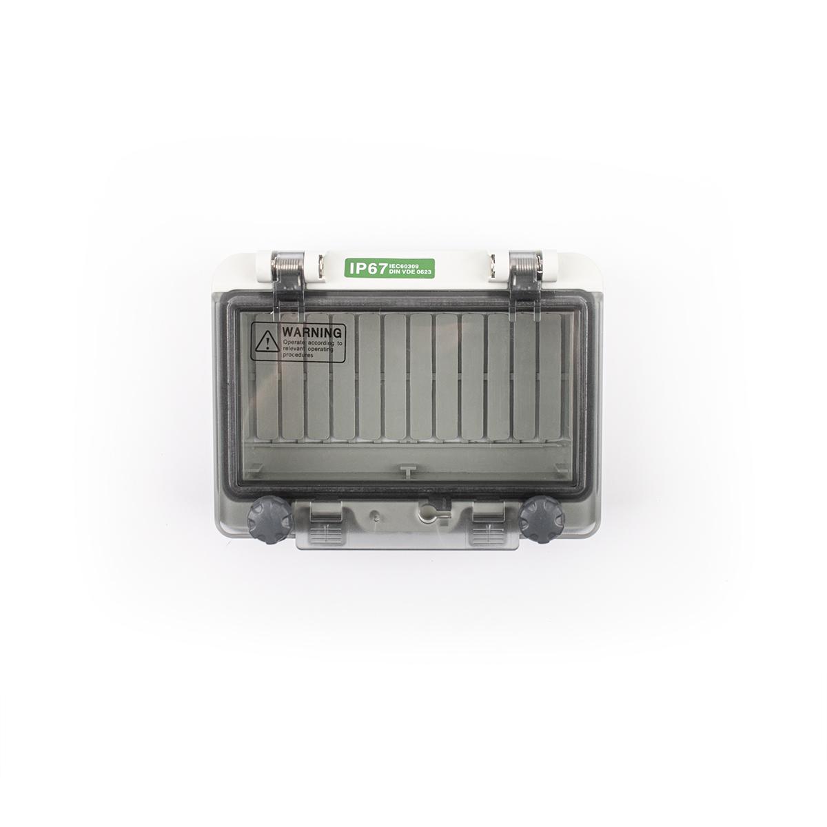 Klappdeckel 6-Modul mit Schutzkorb Tiefe 23mm, weiss, IP67