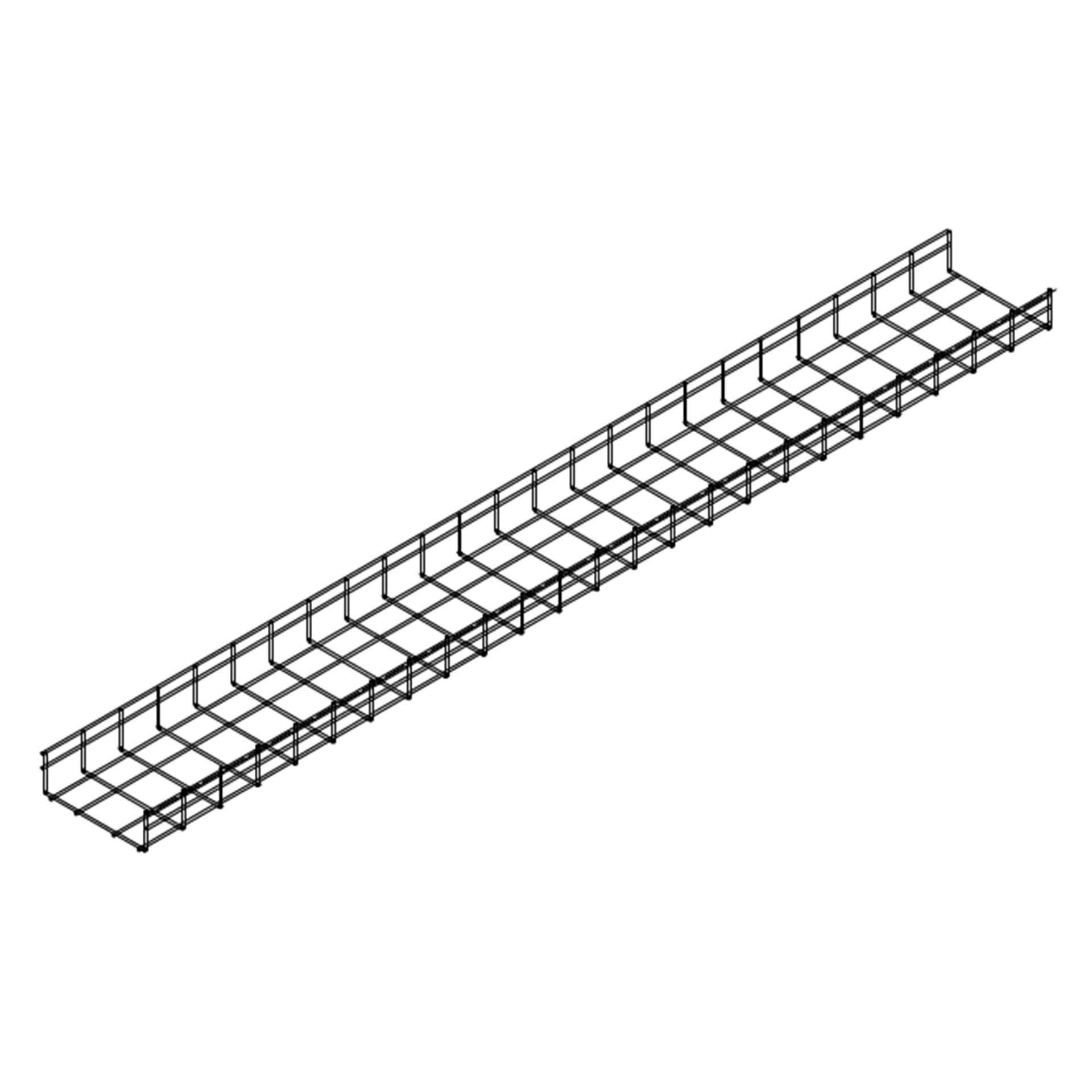 U-Gitterkanal isoliert, halogenfrei, 212x74x1879mm, lichtgrau RAL 7035