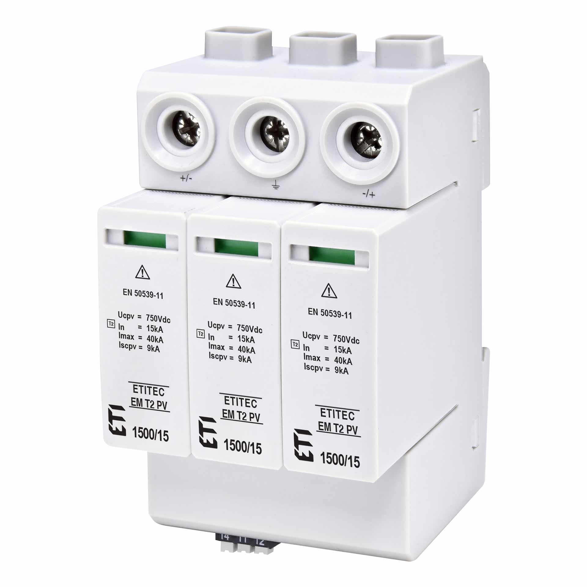 Parafoudre de type 2, ETITEC EM T2 PV, 1500/20 Y RC