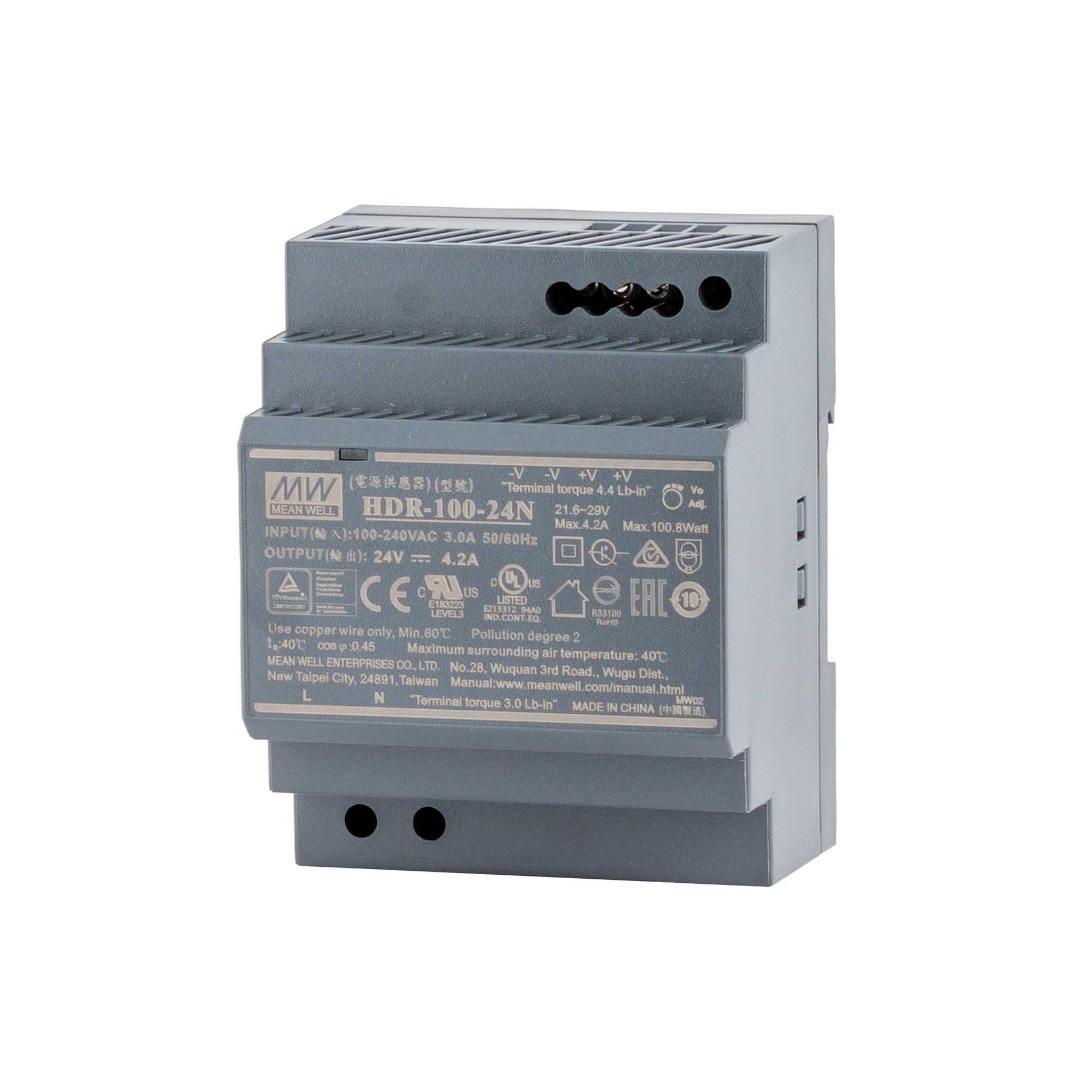 Schaltnetzgerät mit Stufenform/Automatenbauform prim. 85-264 V, 50/60 Hz, sek. 24 V DC; 4,2A