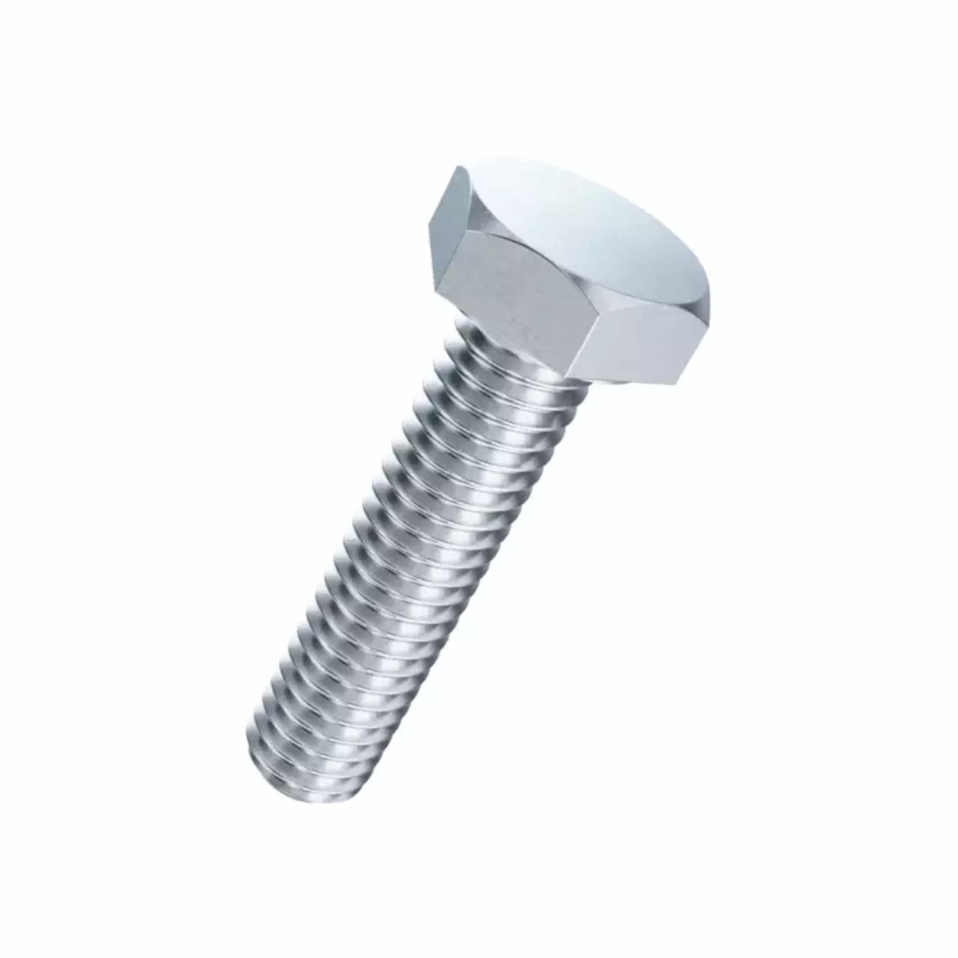 Sechskantschraube ohne Schaft, M4 x 8mm, Stahl 8.8, verzinkt-blau