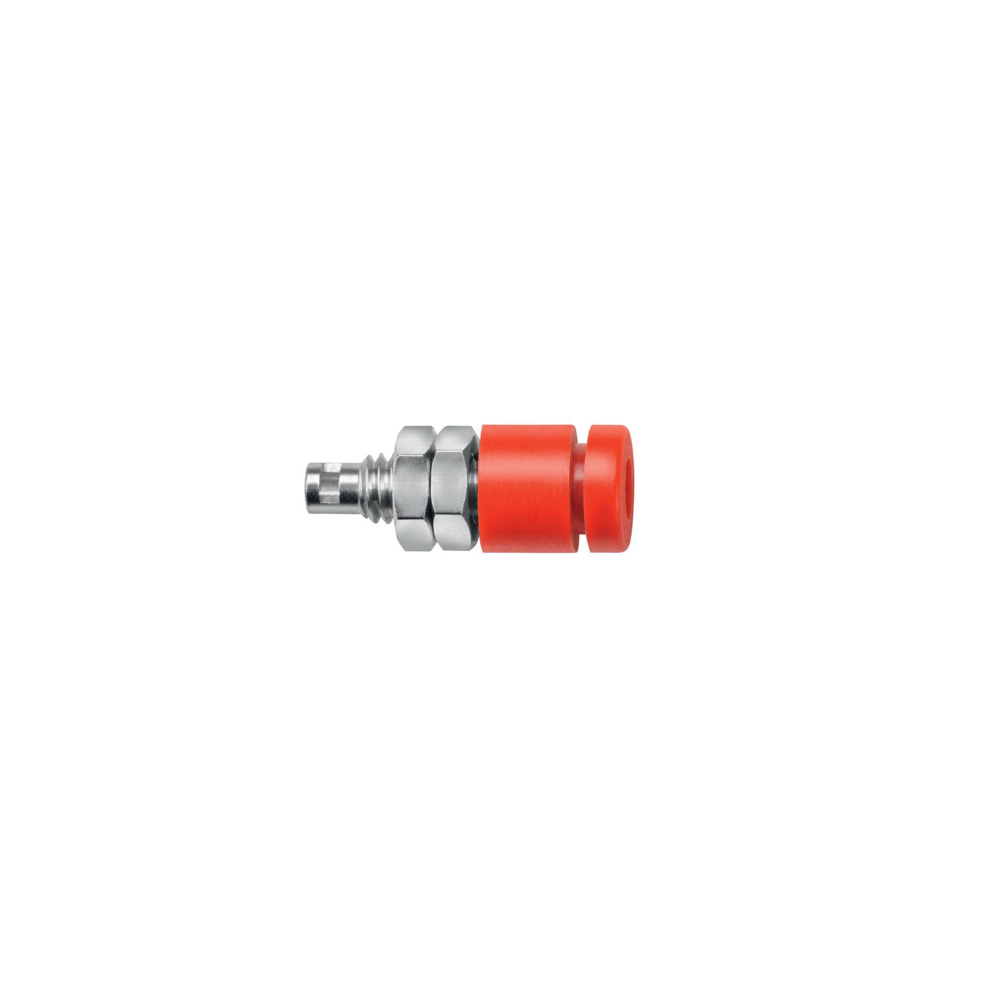 Einbaubuchse ø 4mm, für isolierten Einbau, rot