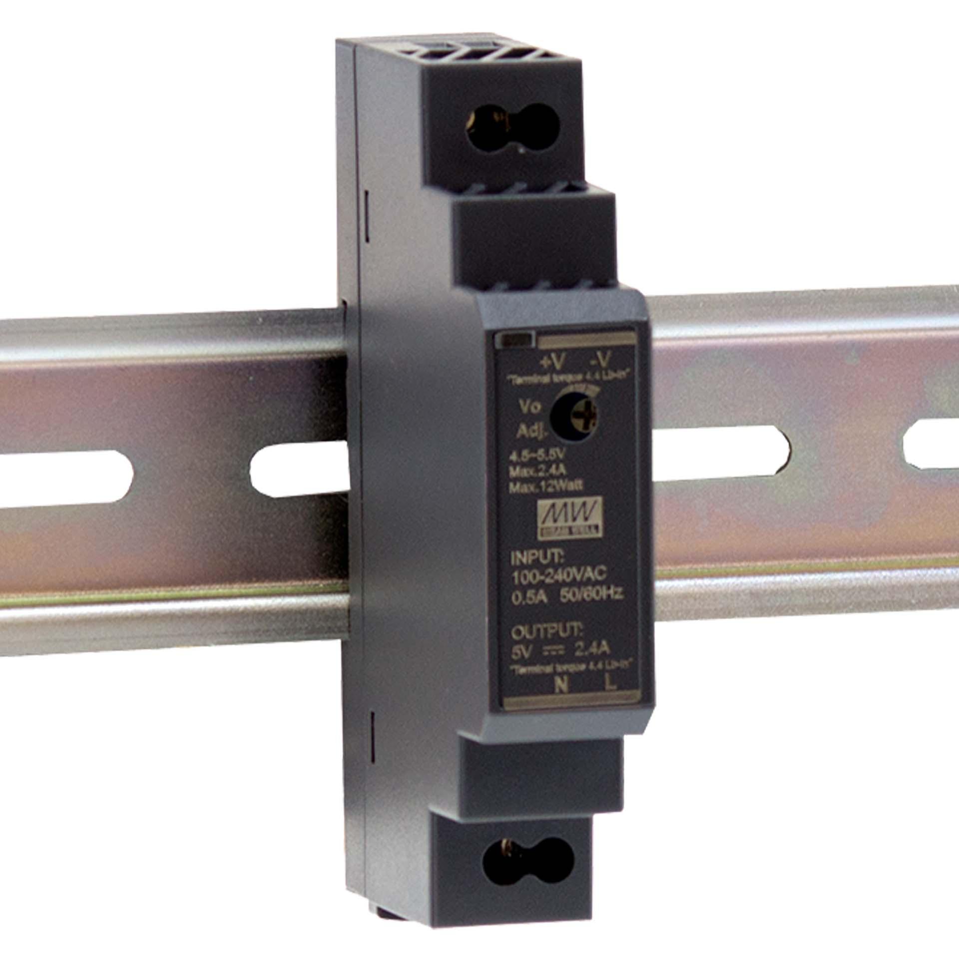 Netzteil Mean Well HDR-15-5, 5V DC, 2.4A, 12W
