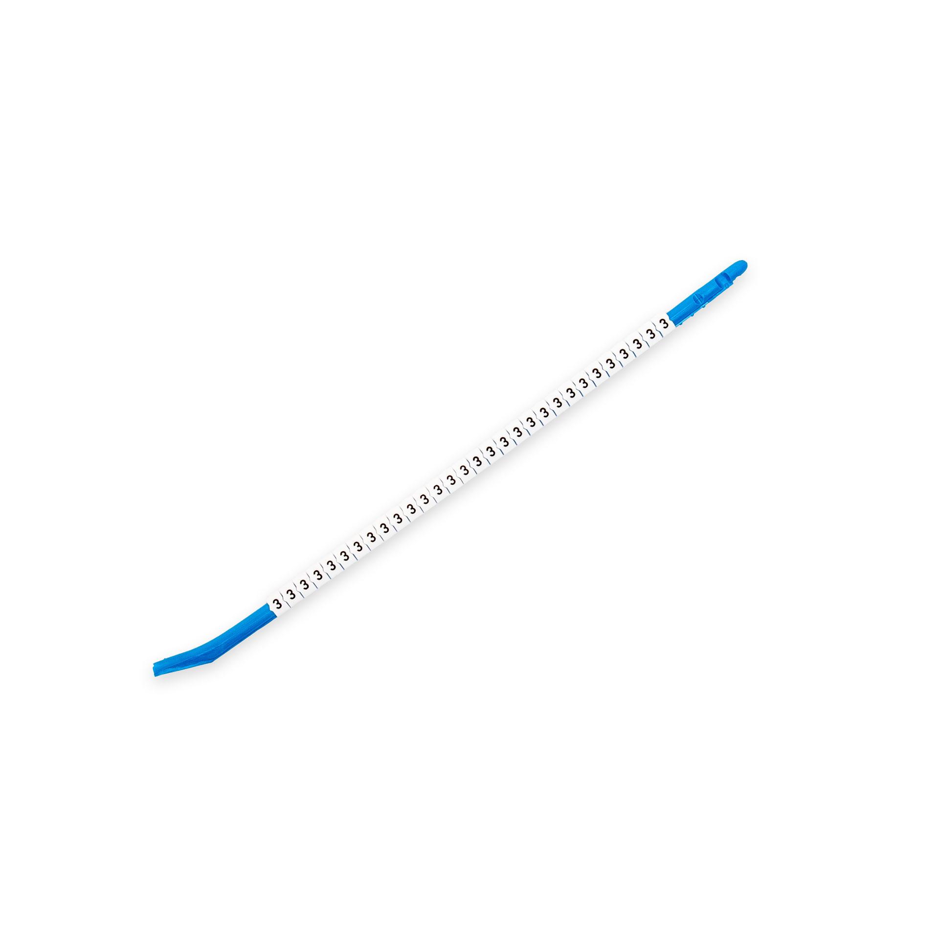 Markiertüllen "3", 1.5 - 2.5mm2, weiss, VPE à 300 Stück