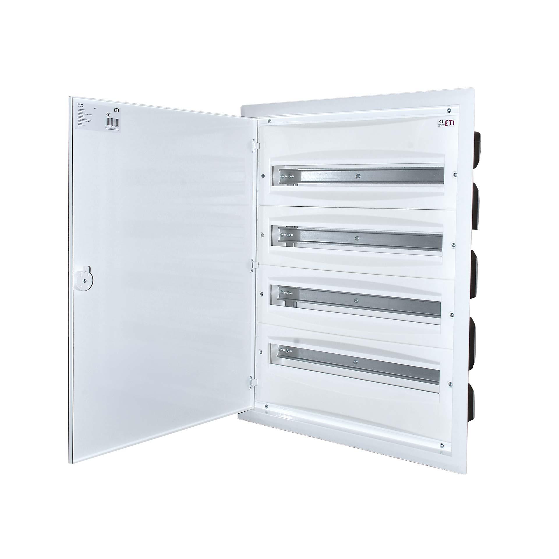 Unterputzverteiler mit weisser Metalltür "ERP 24-4", 4x24 Modul (24M+24M+24M+24M)