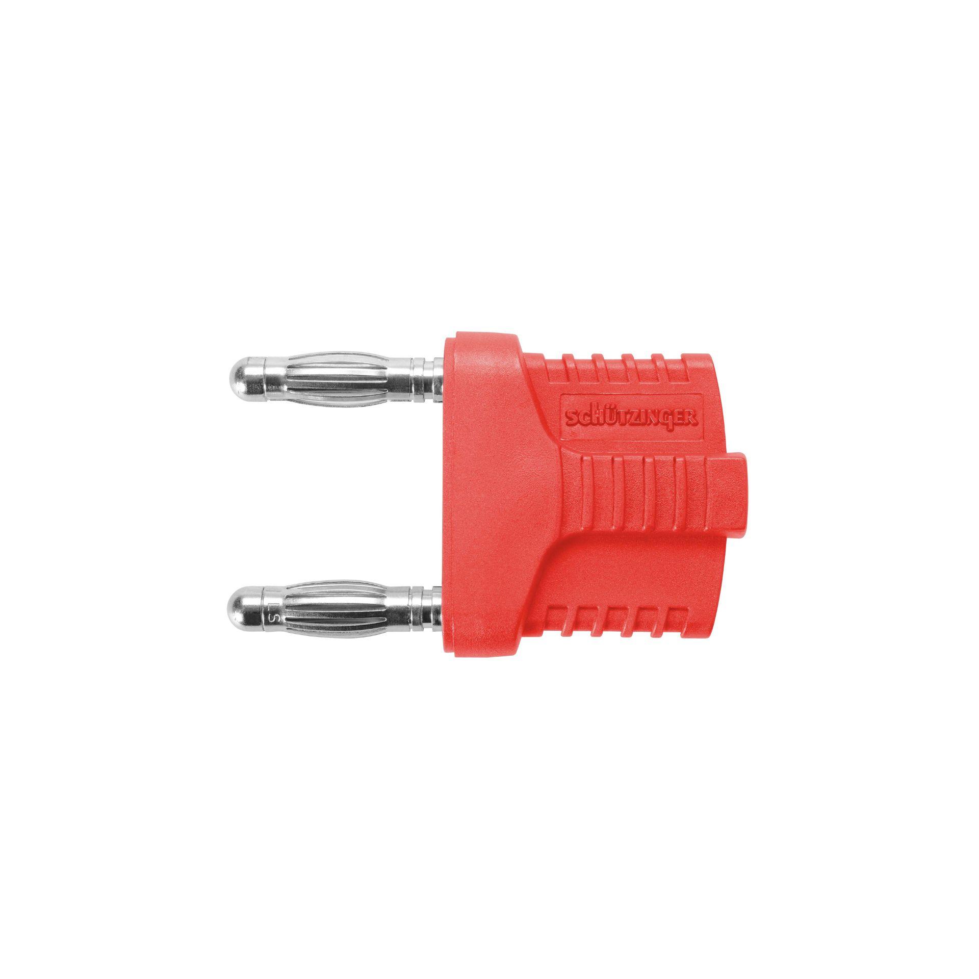 Kurzschlusstecker mit axialer Messbuchse ø 4mm, rot