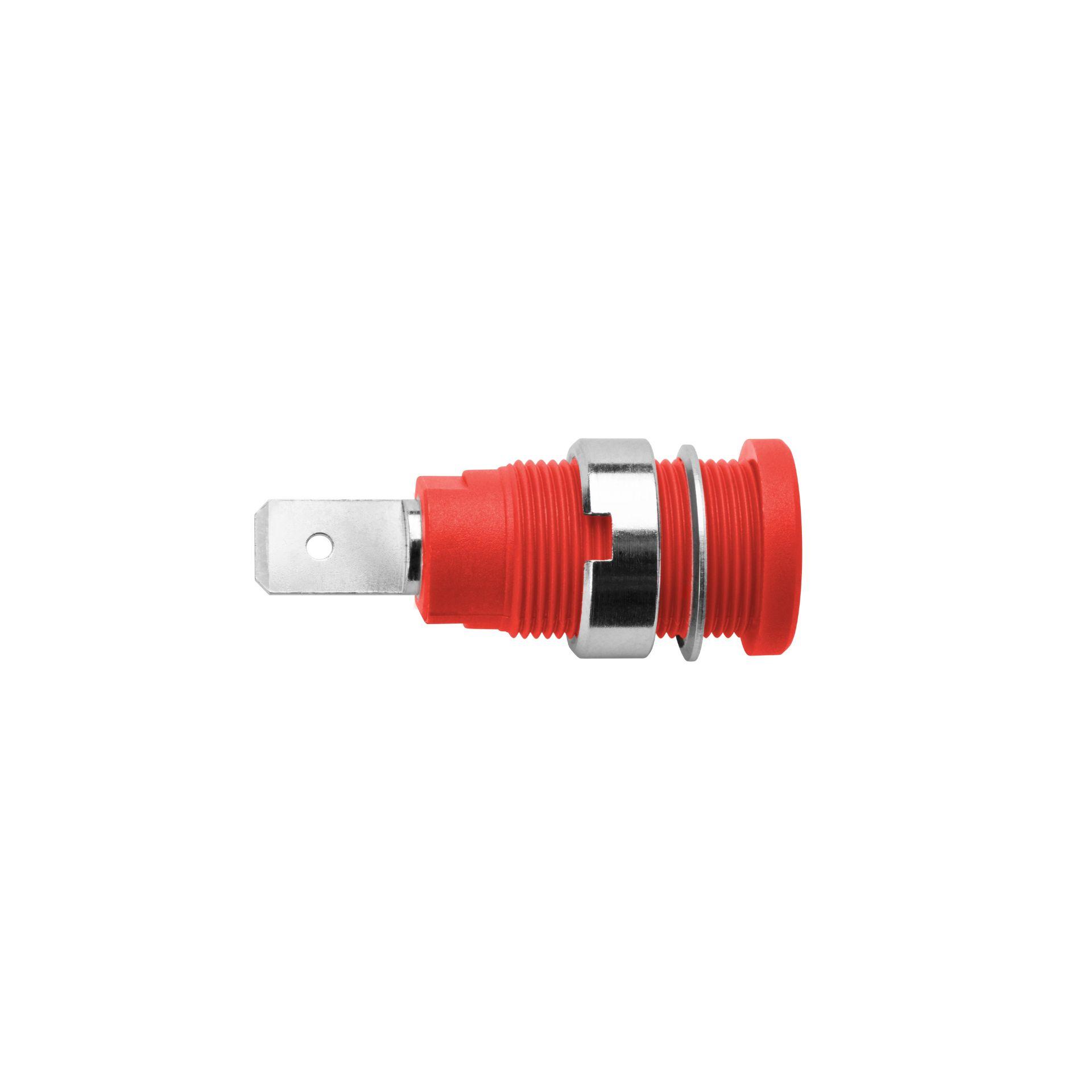 Sicherheits-Einbaubuchse ø 4mm, rot