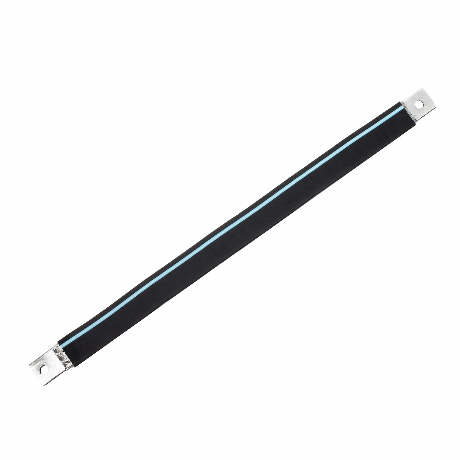 Isolierte Anschlusslasche aus Kupfergeflecht verzinnt "L:1130mm" 240mm², 630A, M10 & M12, Halogenfre
