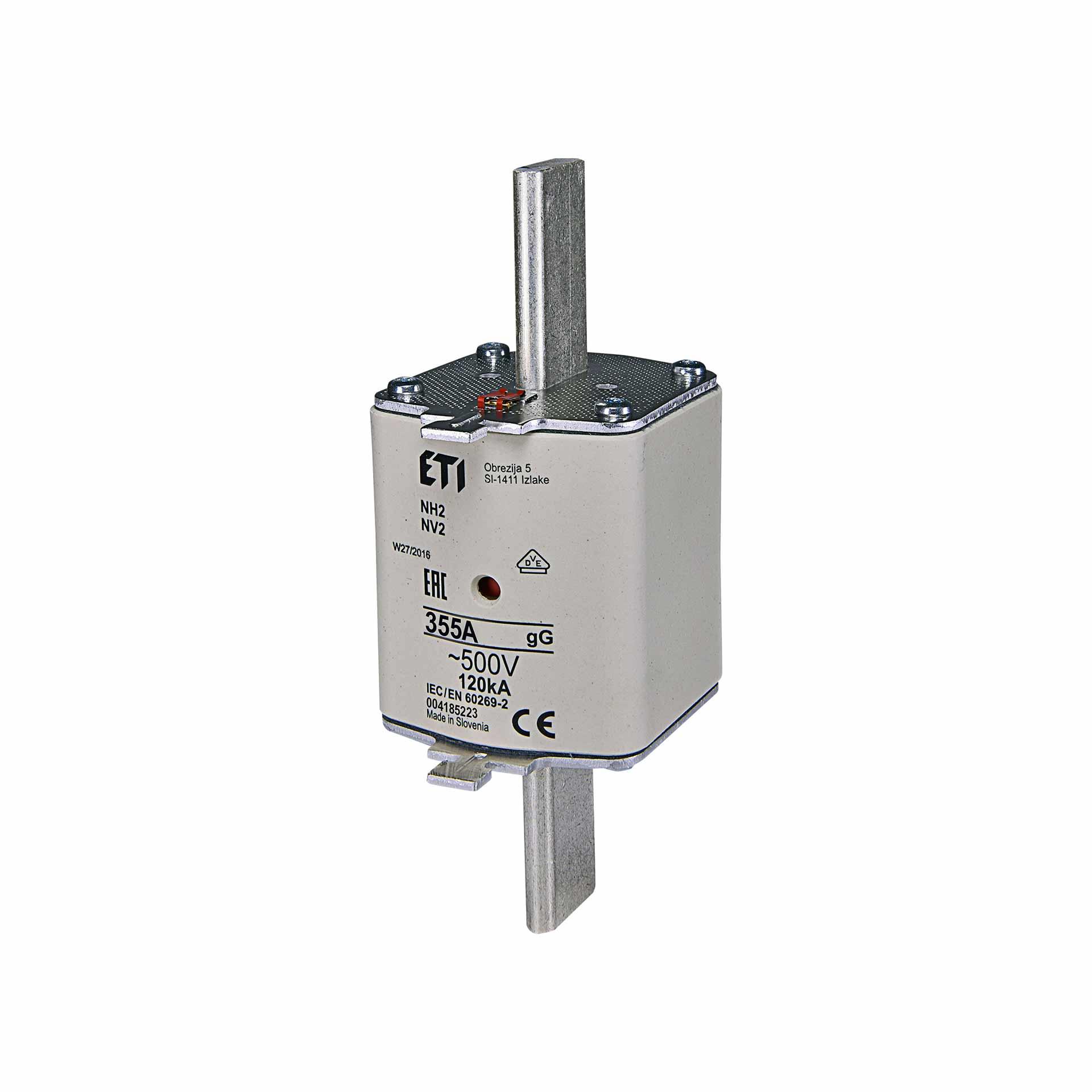 NH-Sicherung Gr. 2  355A, Charakteristik gL-gG 500V