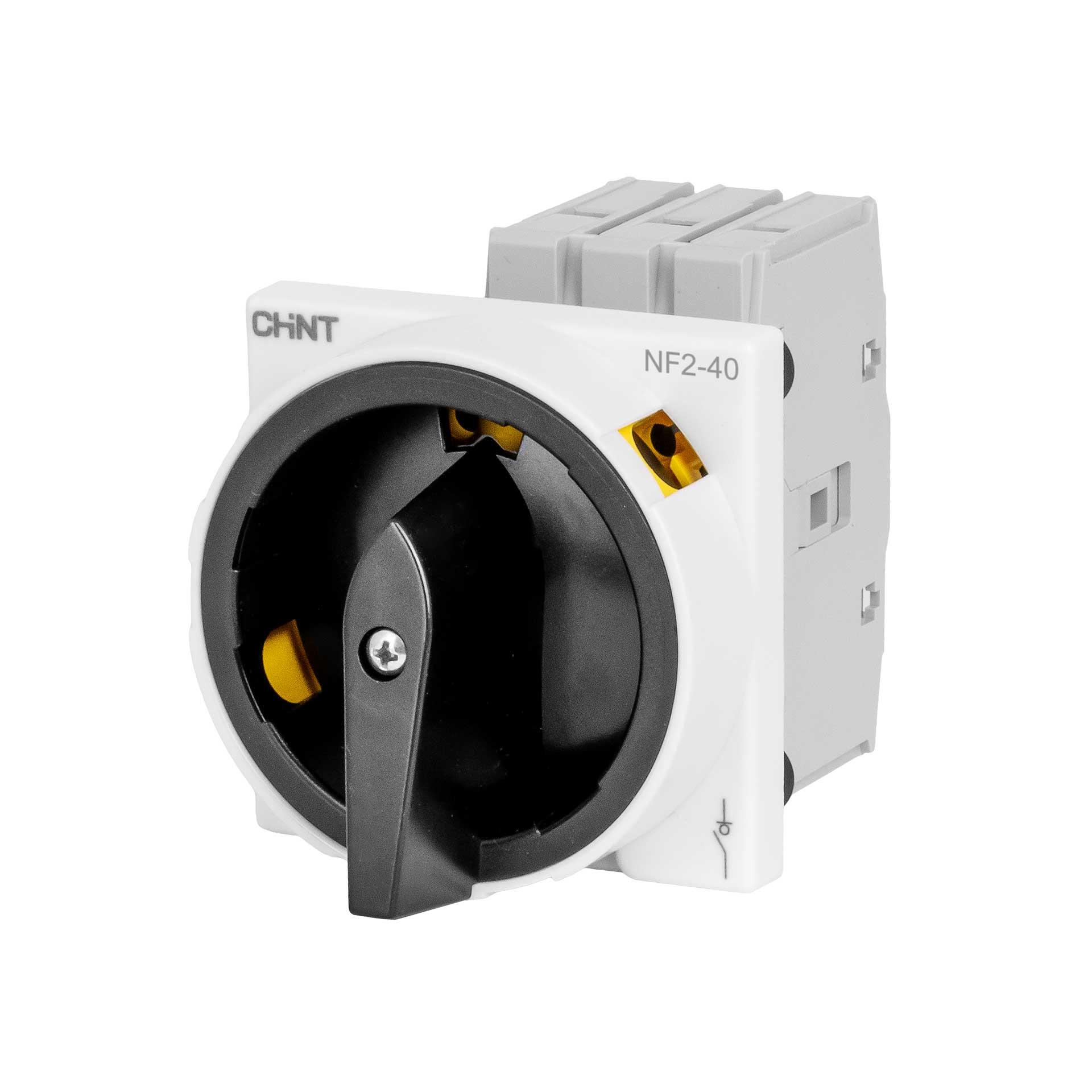 Chint Lasttrennschalter 40A, 3P, 690V AC, IP20, mit abschliessbarem schwarzem Drehgriff, NF2-40/3HBR