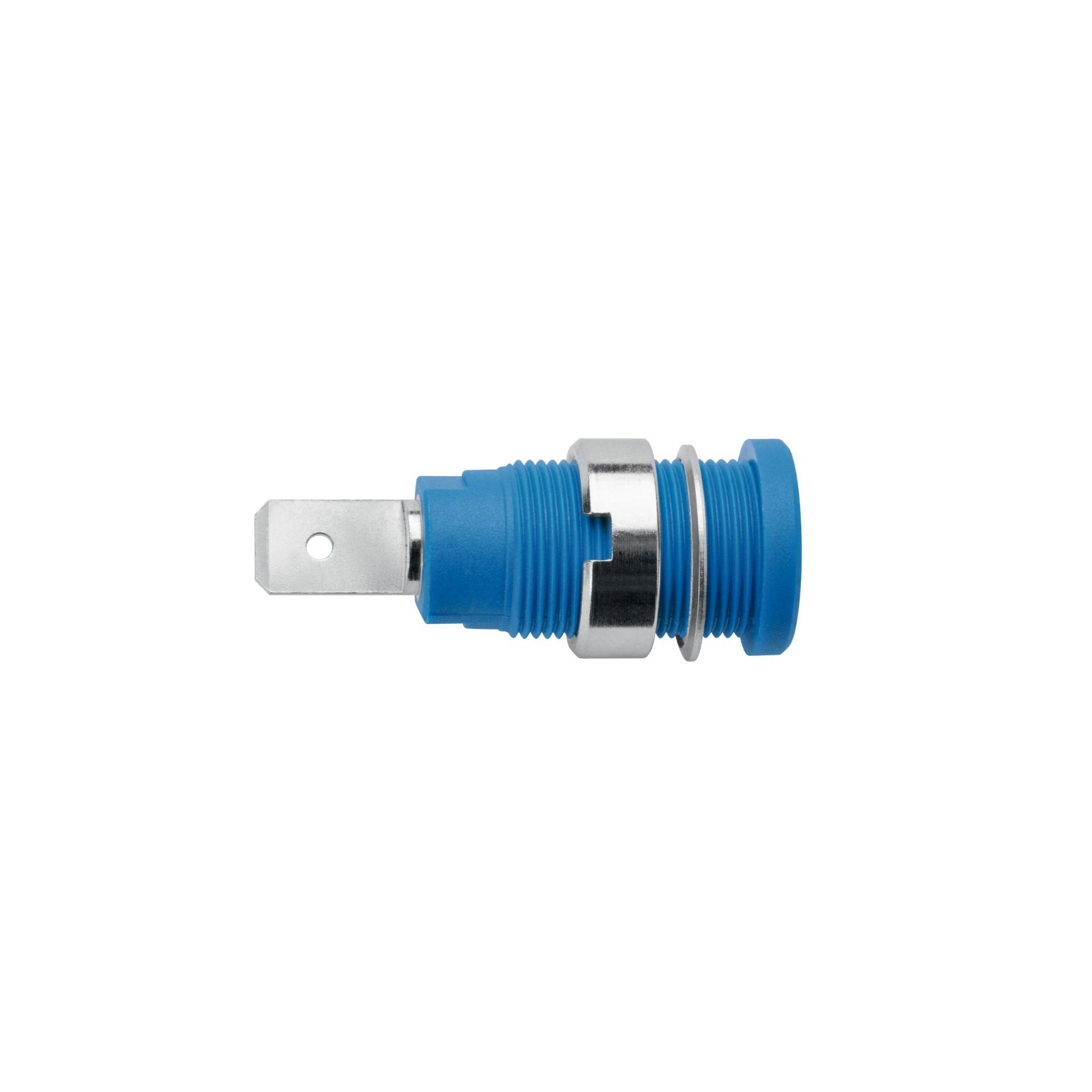 Sicherheits-Einbaubuchse ø 4mm, blau
