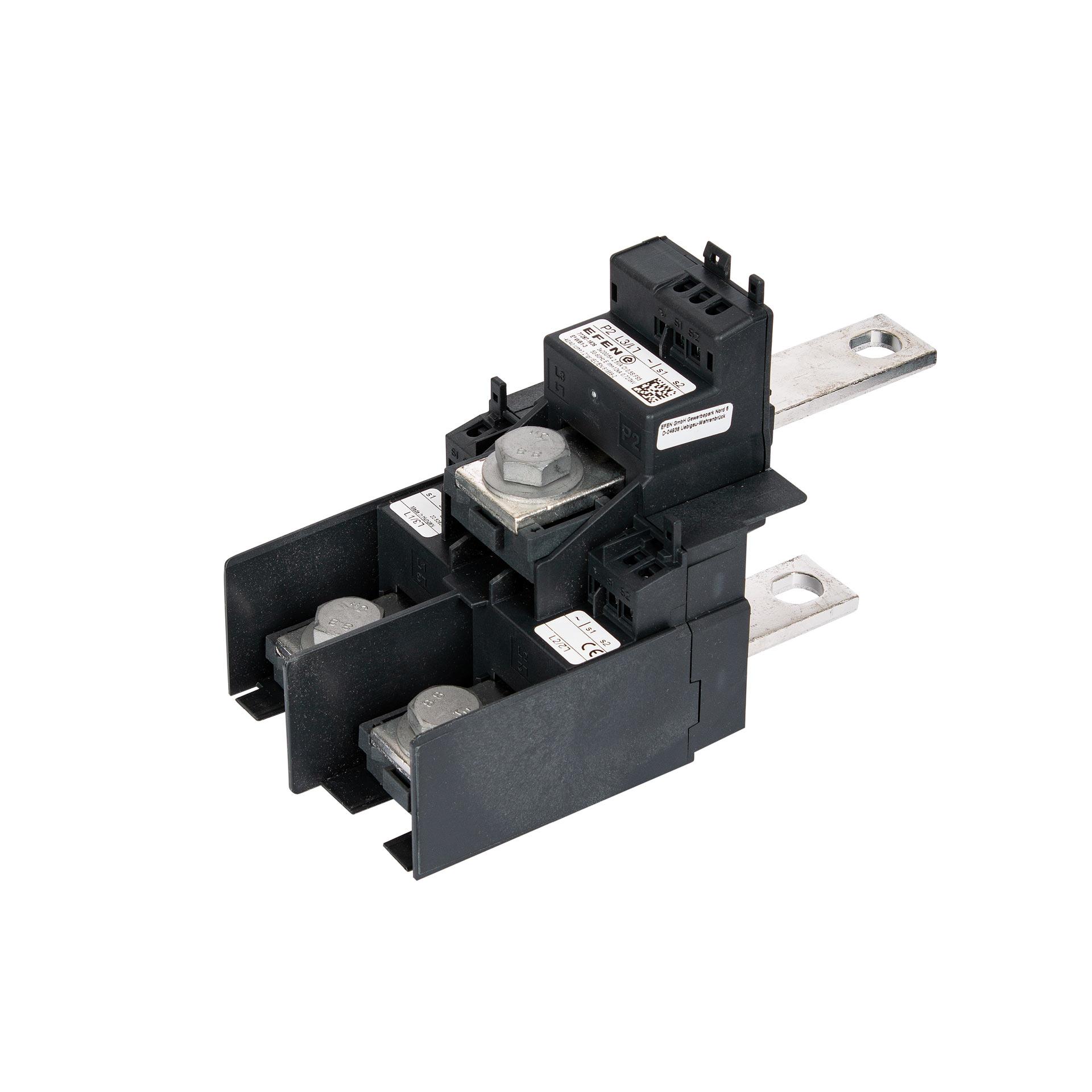 Eichfähiger Stromwandlerblock für NH-Sicherungslastschaltleisten, Gr.1-3, 200/5, 2.5VA, Klasse 0.5S