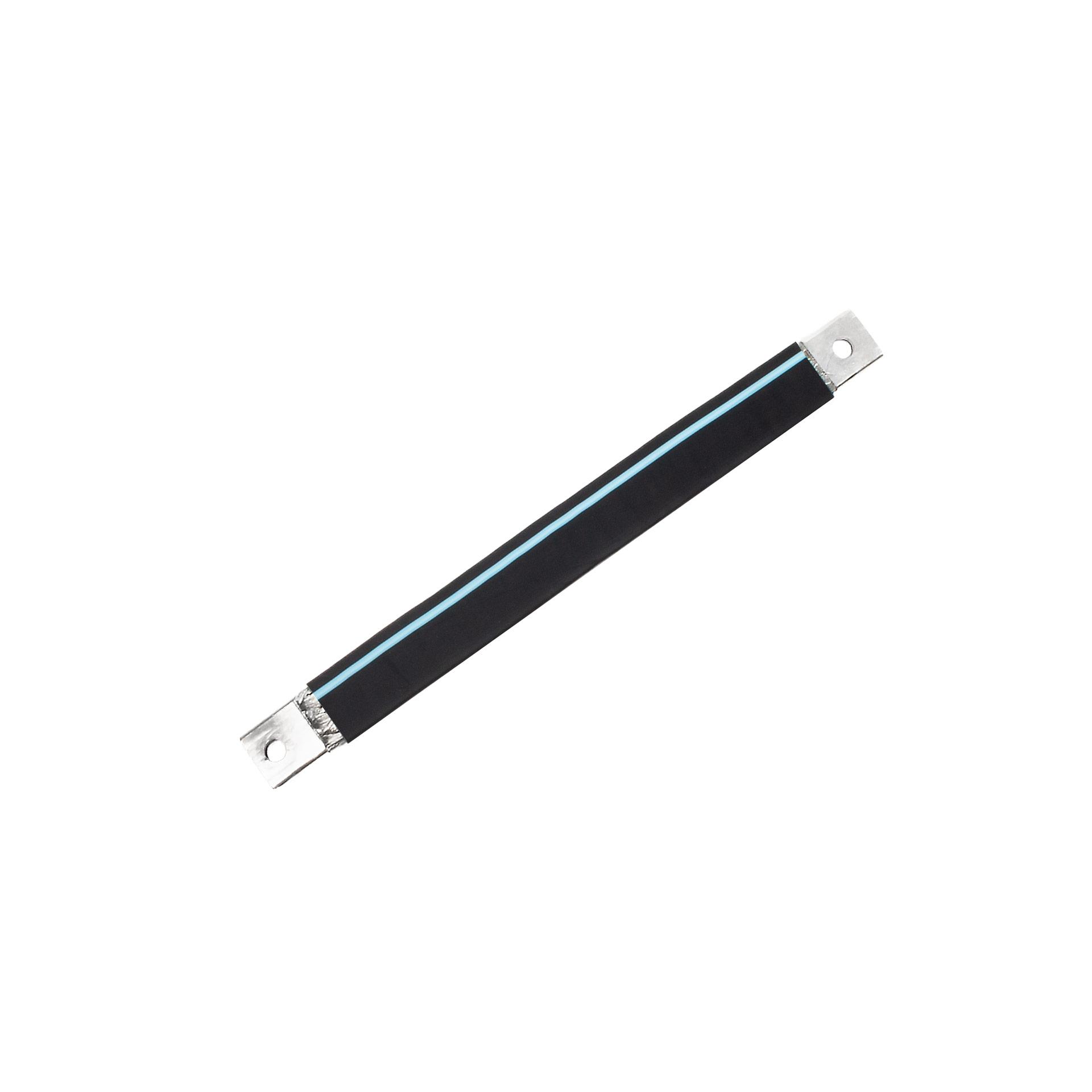 Isolierte Anschlusslasche aus Kupfergeflecht verzinnt "L:730mm" 240mm², 630A, M10 & M12, Halogenfrei