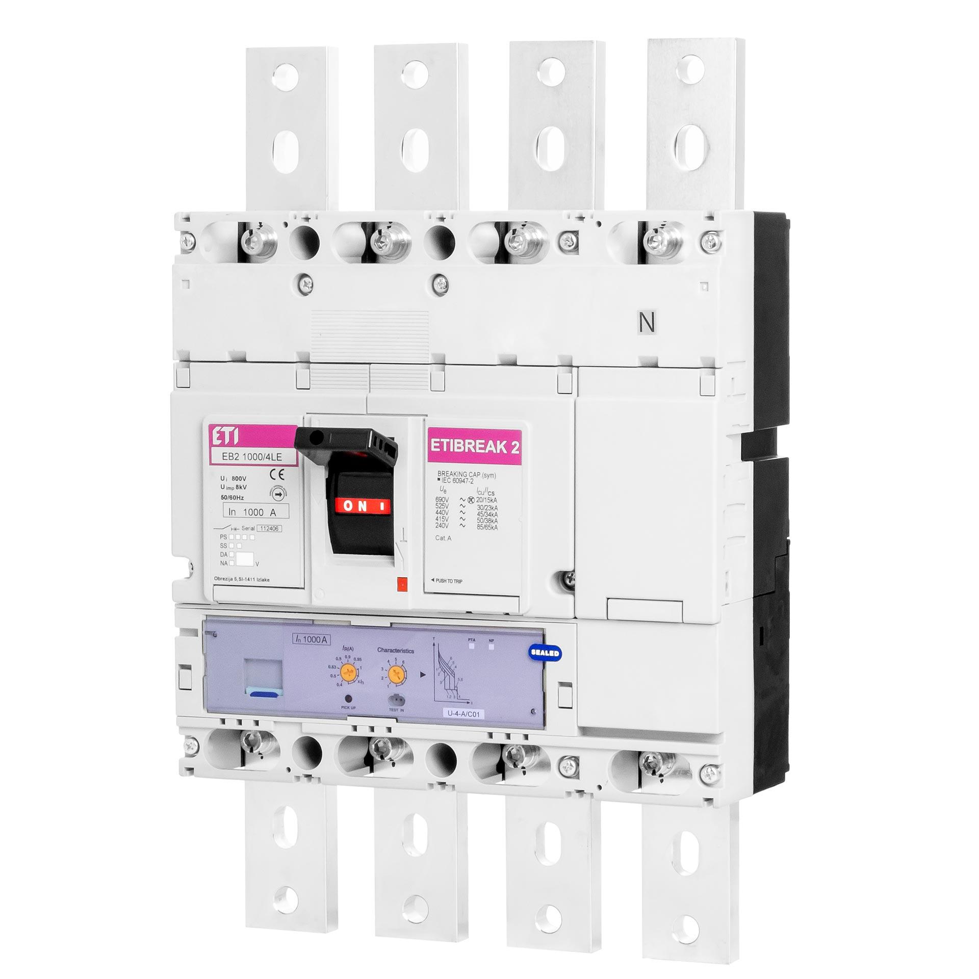 Leistungsschalter EB2 1000/LE 1000A, Icu 50kA / Ics 38kA