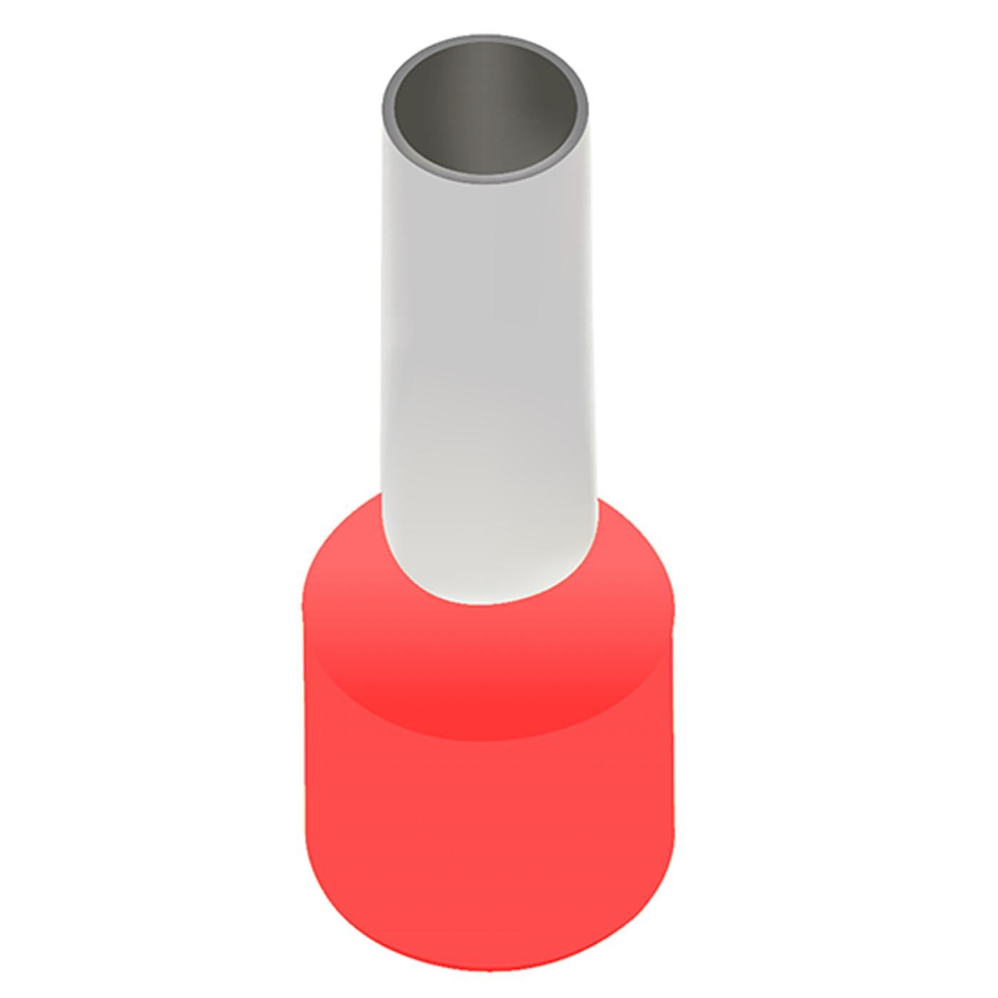 Isolierte Aderendhülsen (DIN-WE-TE) rot / 95mm² / 25mm