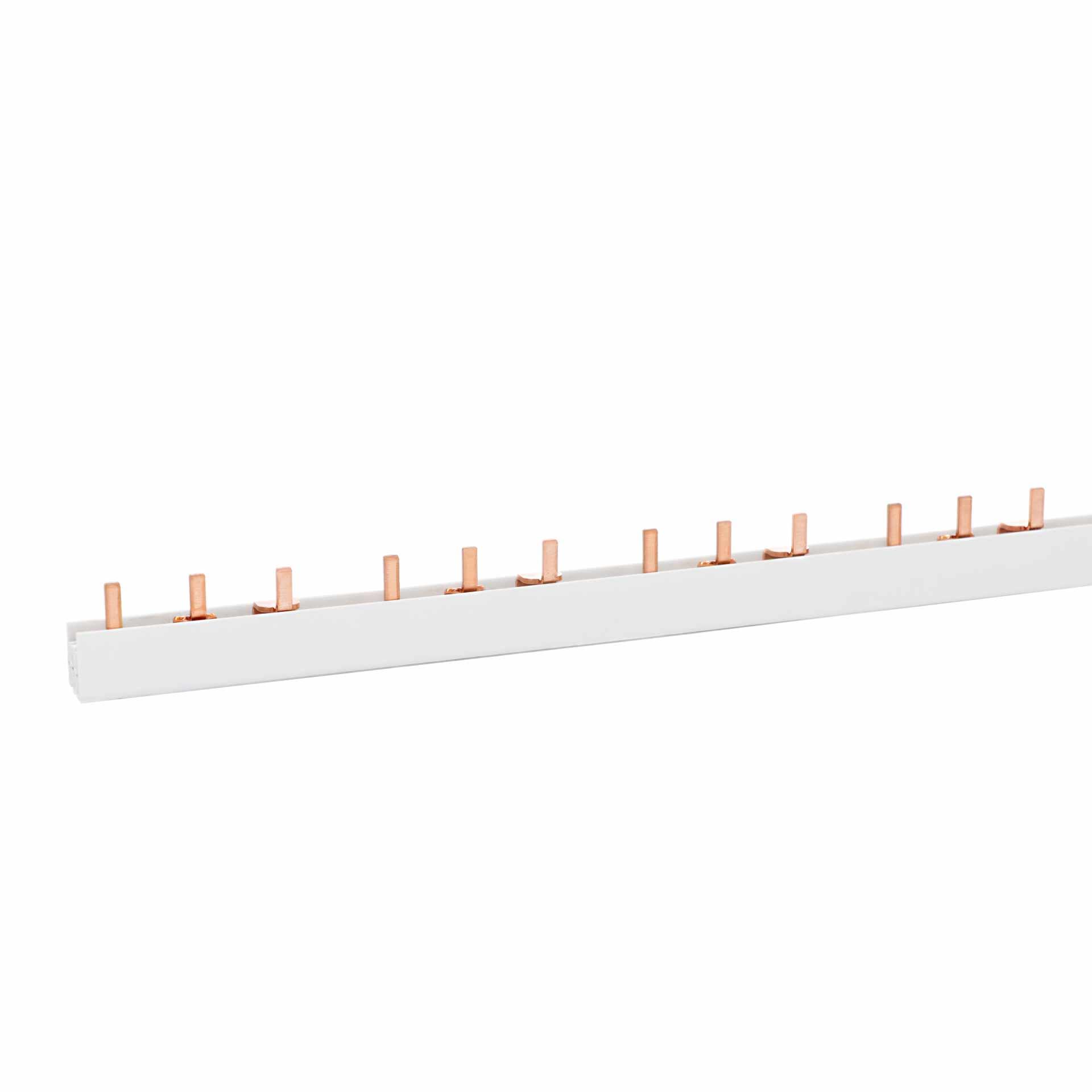 Isolierte Gabel-Phasenschiene 16mm2, 80A (3P) P-P= 36 mm, 1 Meter, 54MOD, Aussenleiter Aufgeteilt