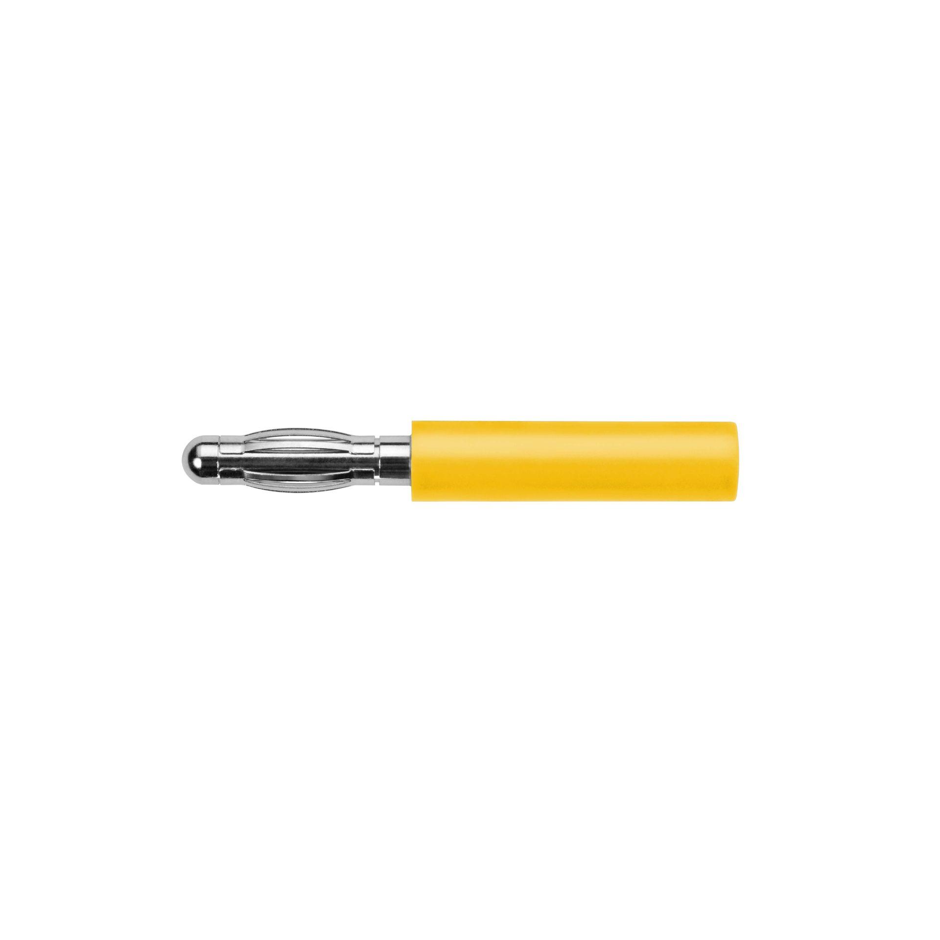 Adapter zum Adaptieren von Buchsen von ø 4mm auf ø 4mm Sicherheits-System, gelb