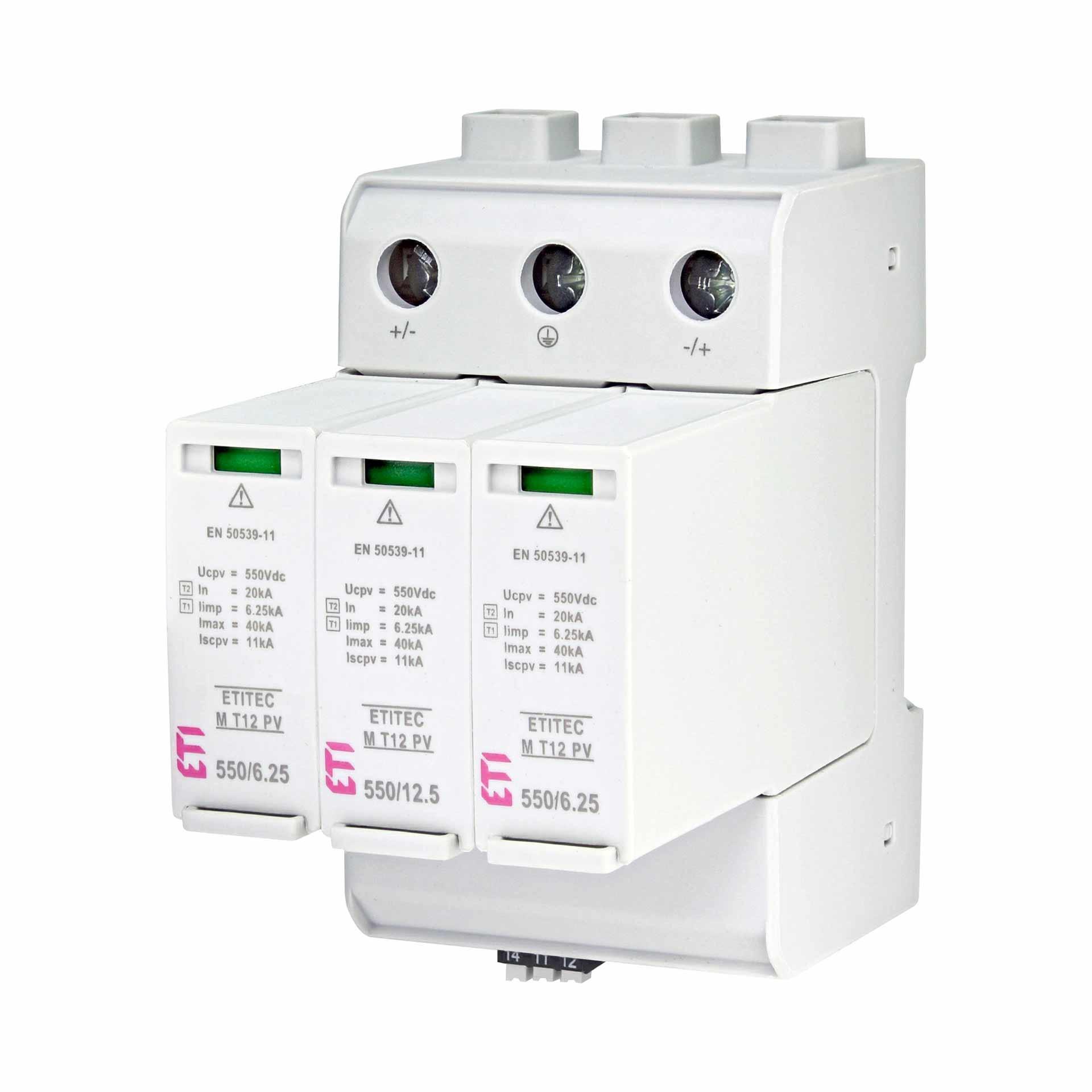 Parafoudre type 1+2, ETITEC M T12, PV, 1100/12,5 Y RC
