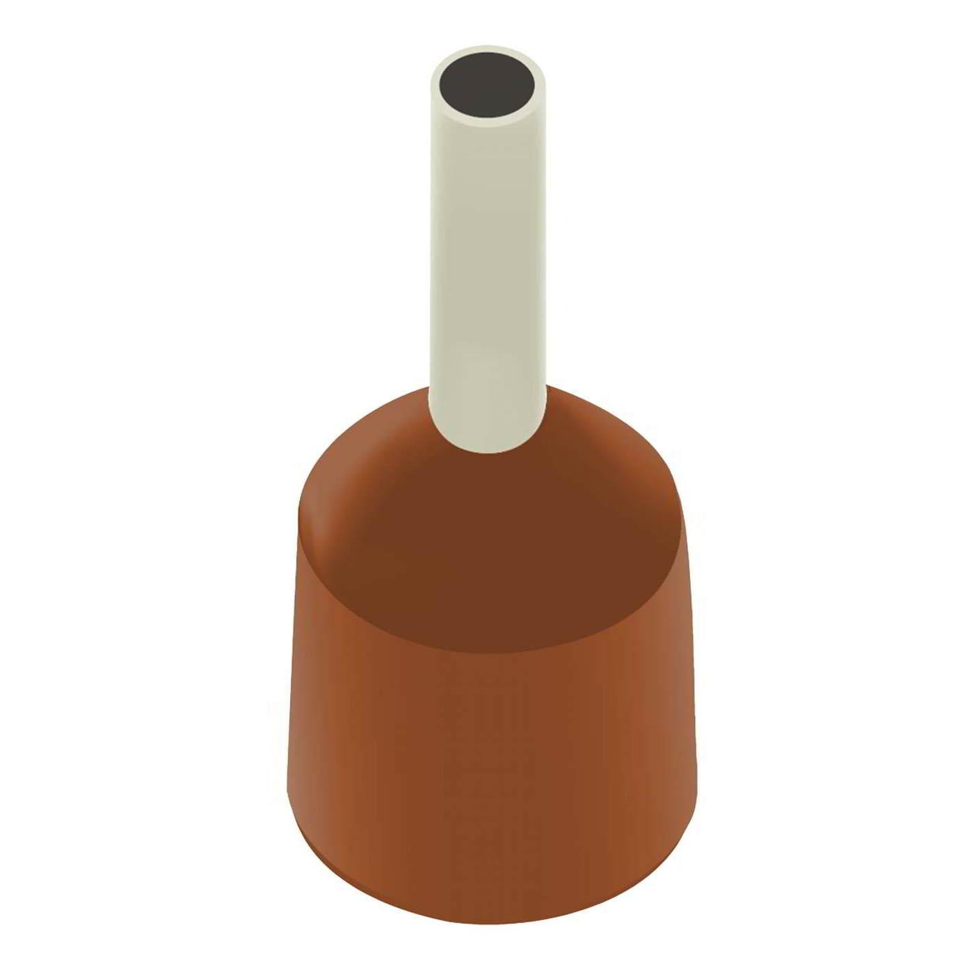 Aderendhülsen für kurzschlusssichere Leitungen (TE) braun / 10mm² / 12mm